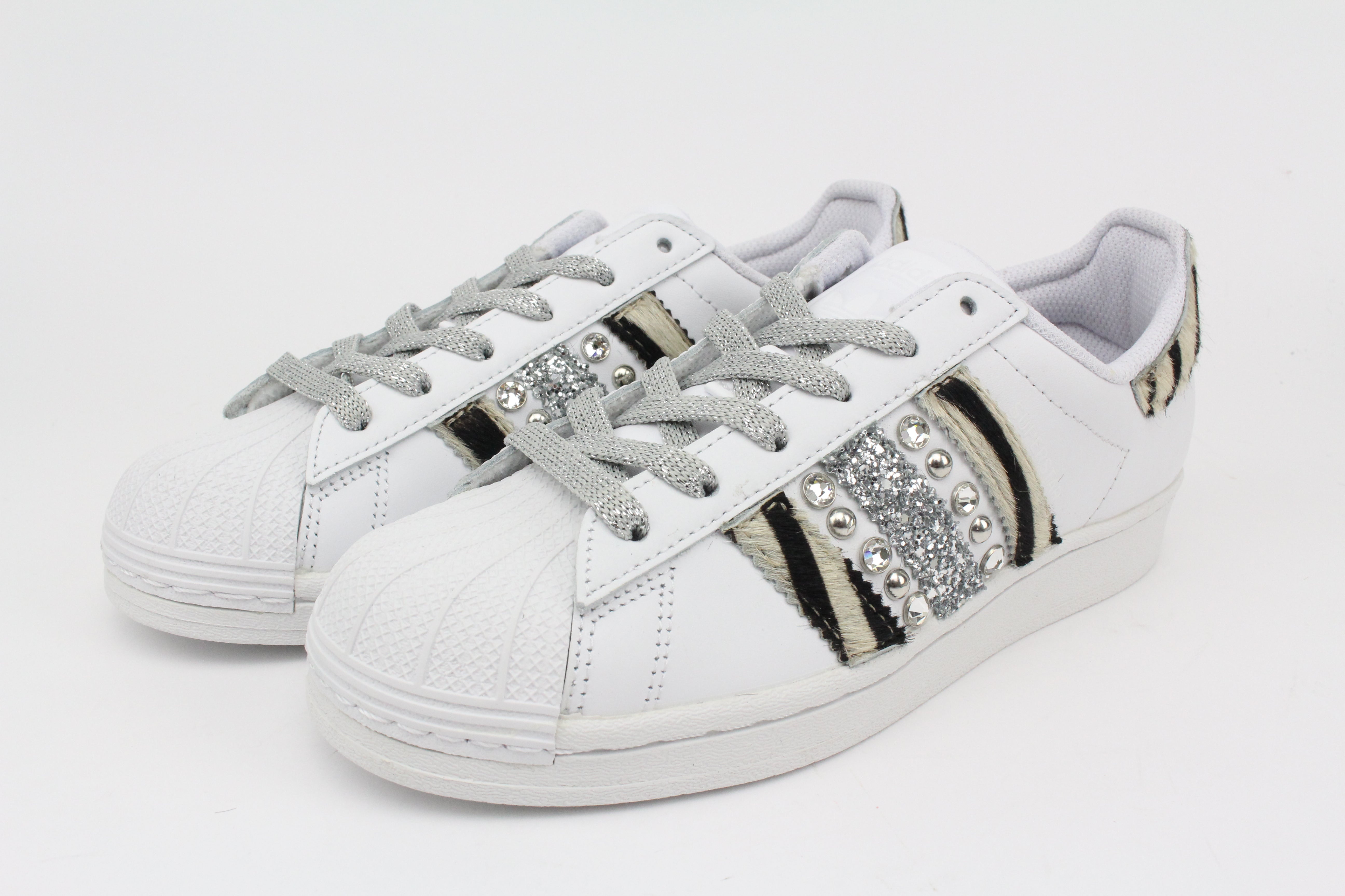 Adidas Superstar Zebrate Borchie Glitter & Strass