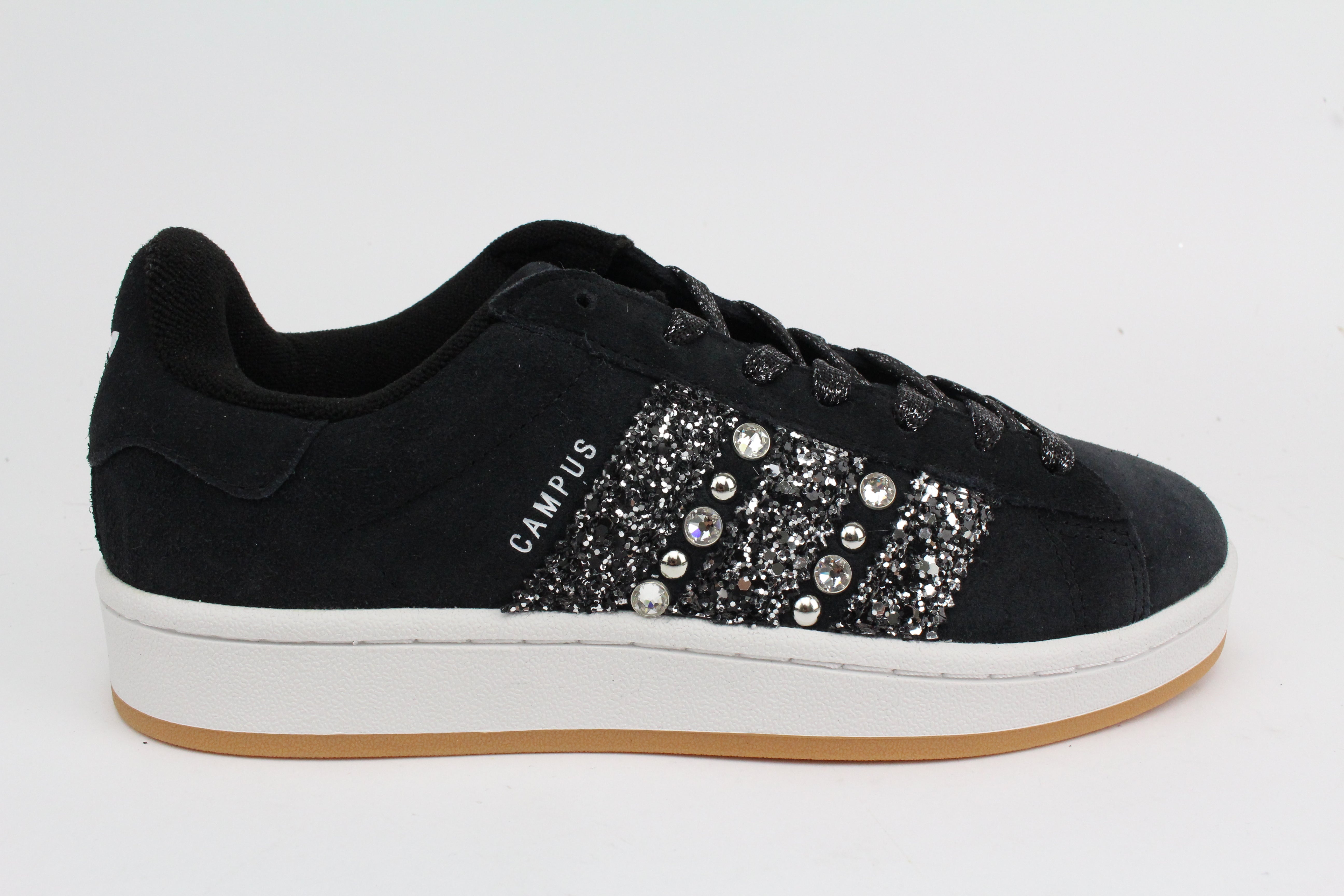 Adidas Campus Black Glitter & Strass