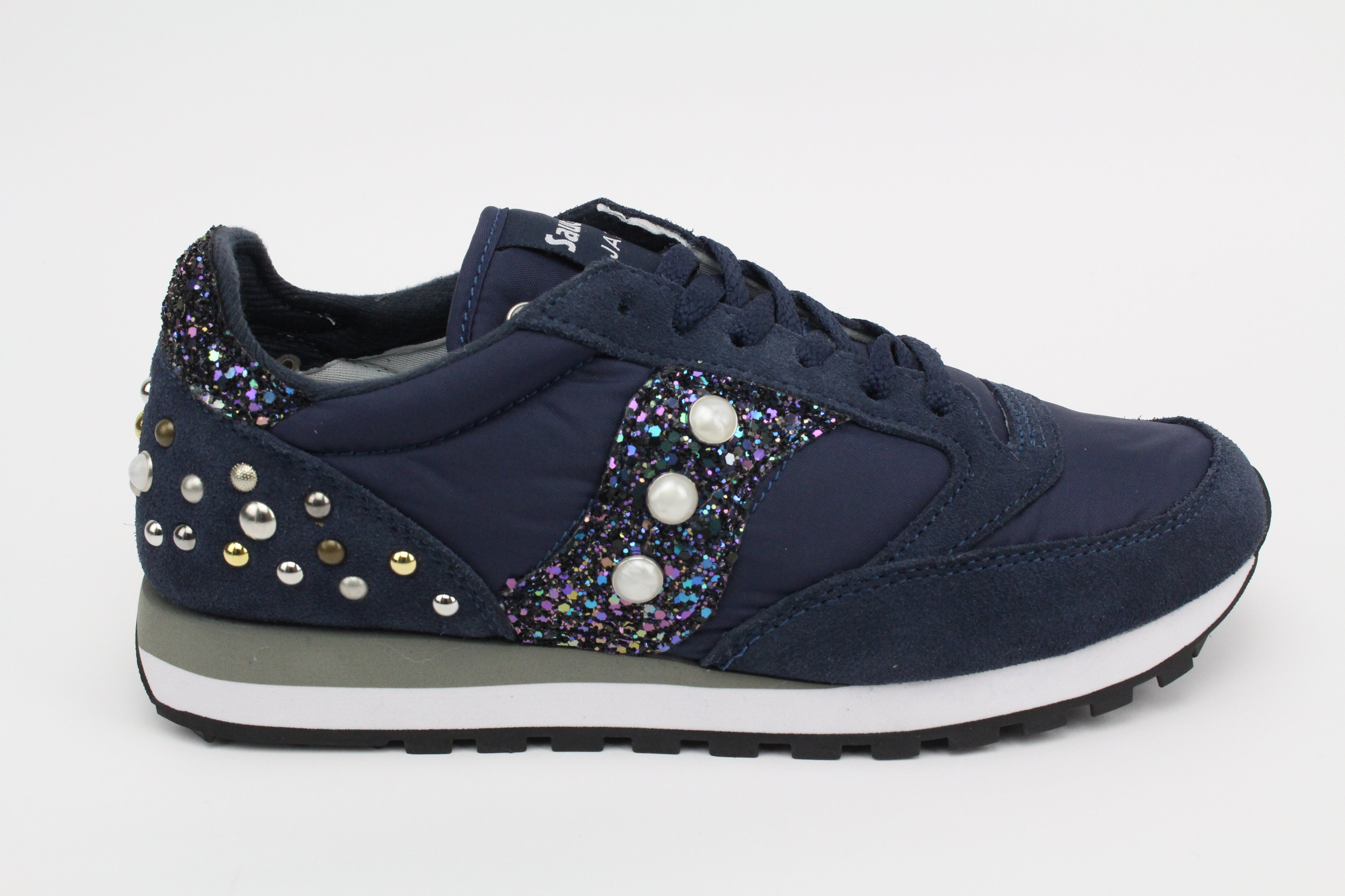 Saucony Jazz Navy Glitter & Borchie/Perle
