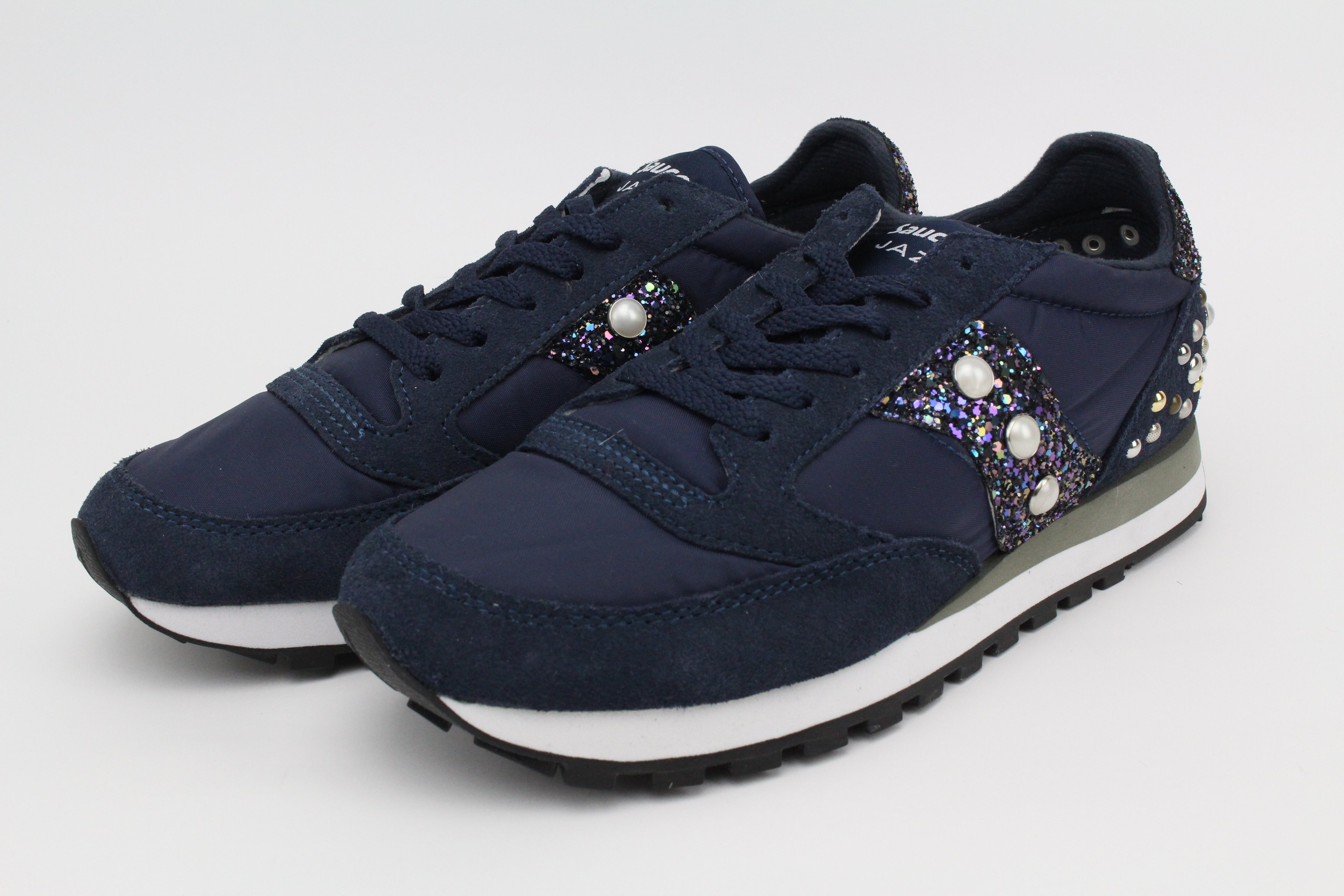 Saucony Jazz Navy Glitter & Borchie/Perle