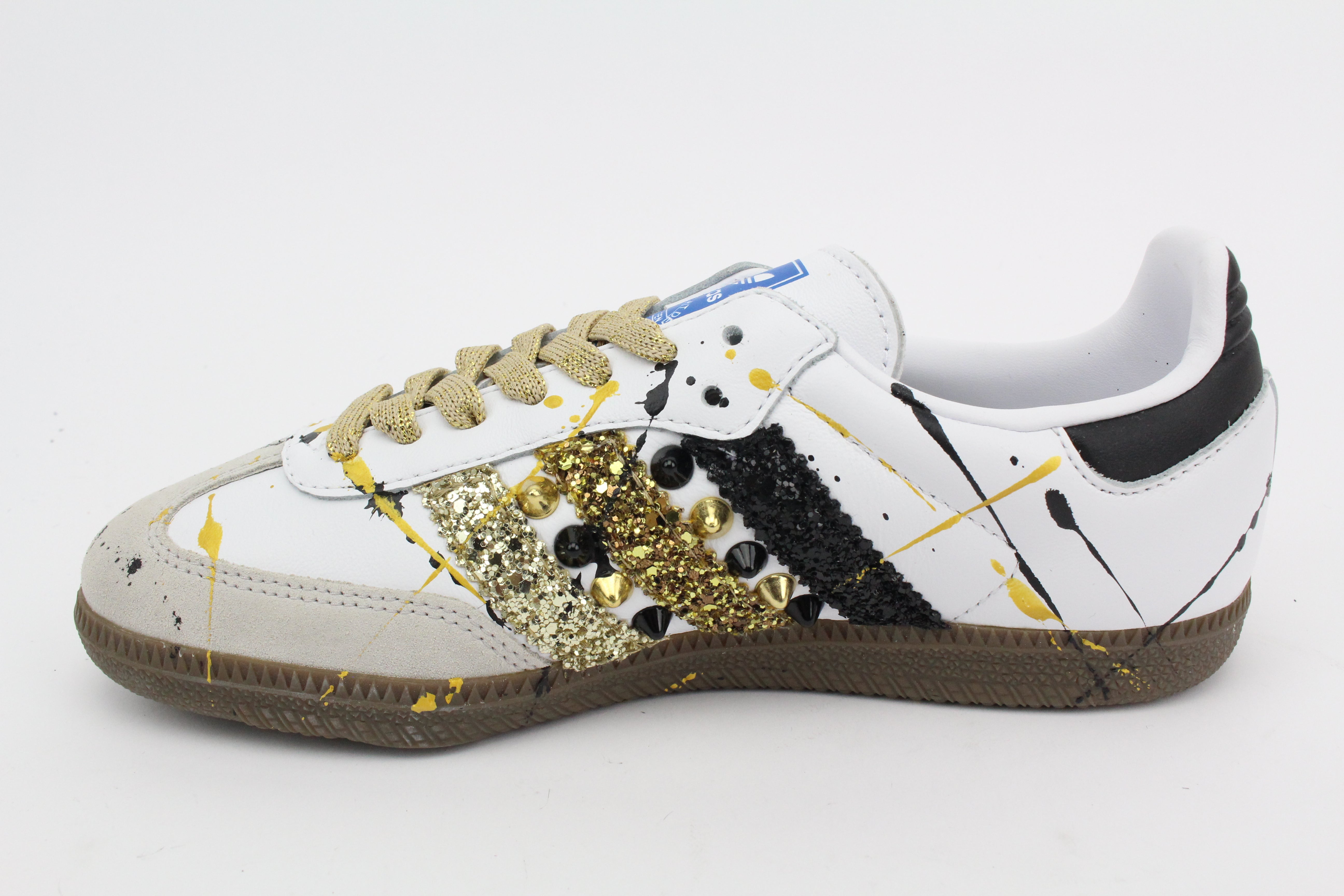 Adidas Original SAMBA Glitter Borchie & Vernice oro