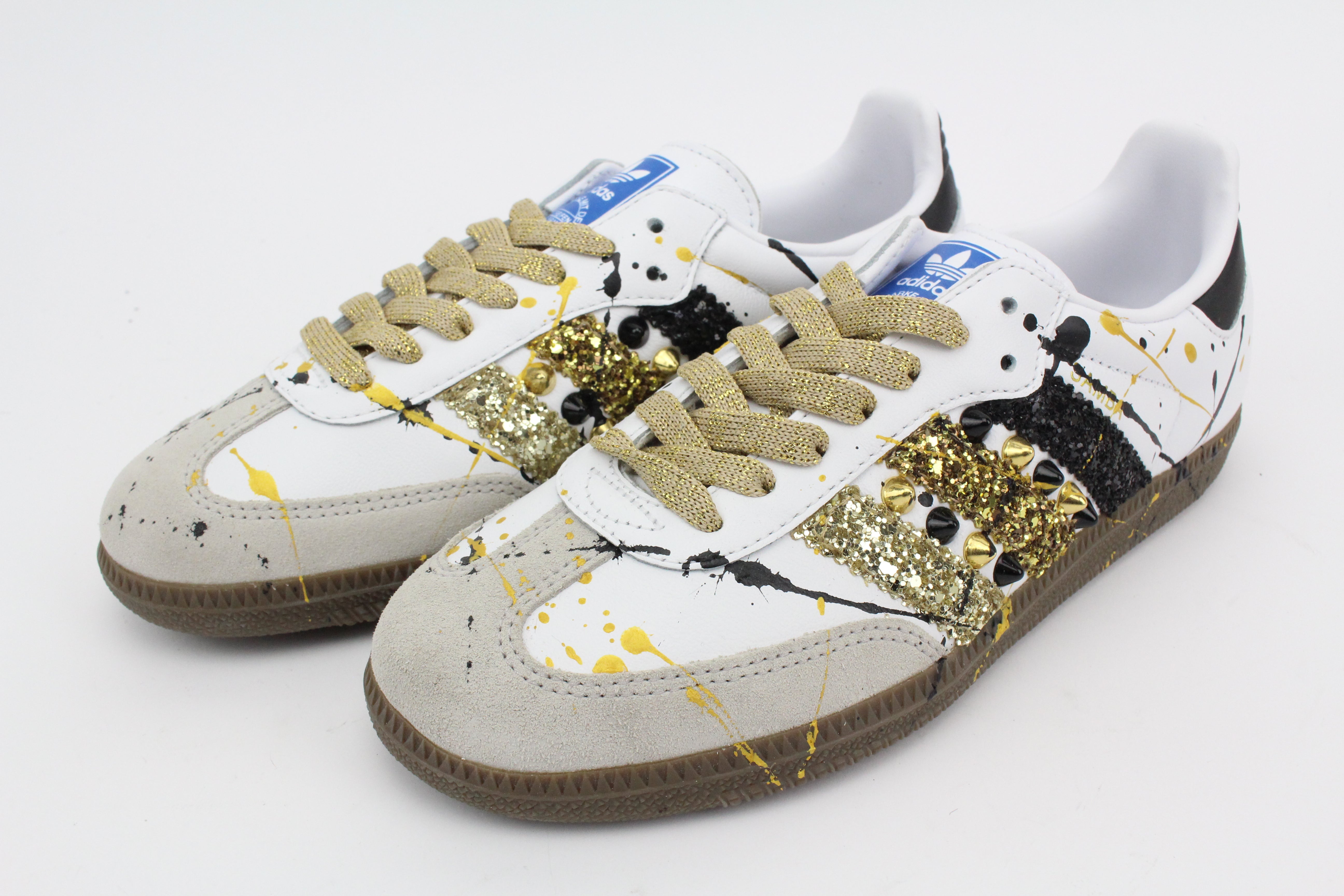 Adidas Original SAMBA Glitter Borchie & Vernice oro