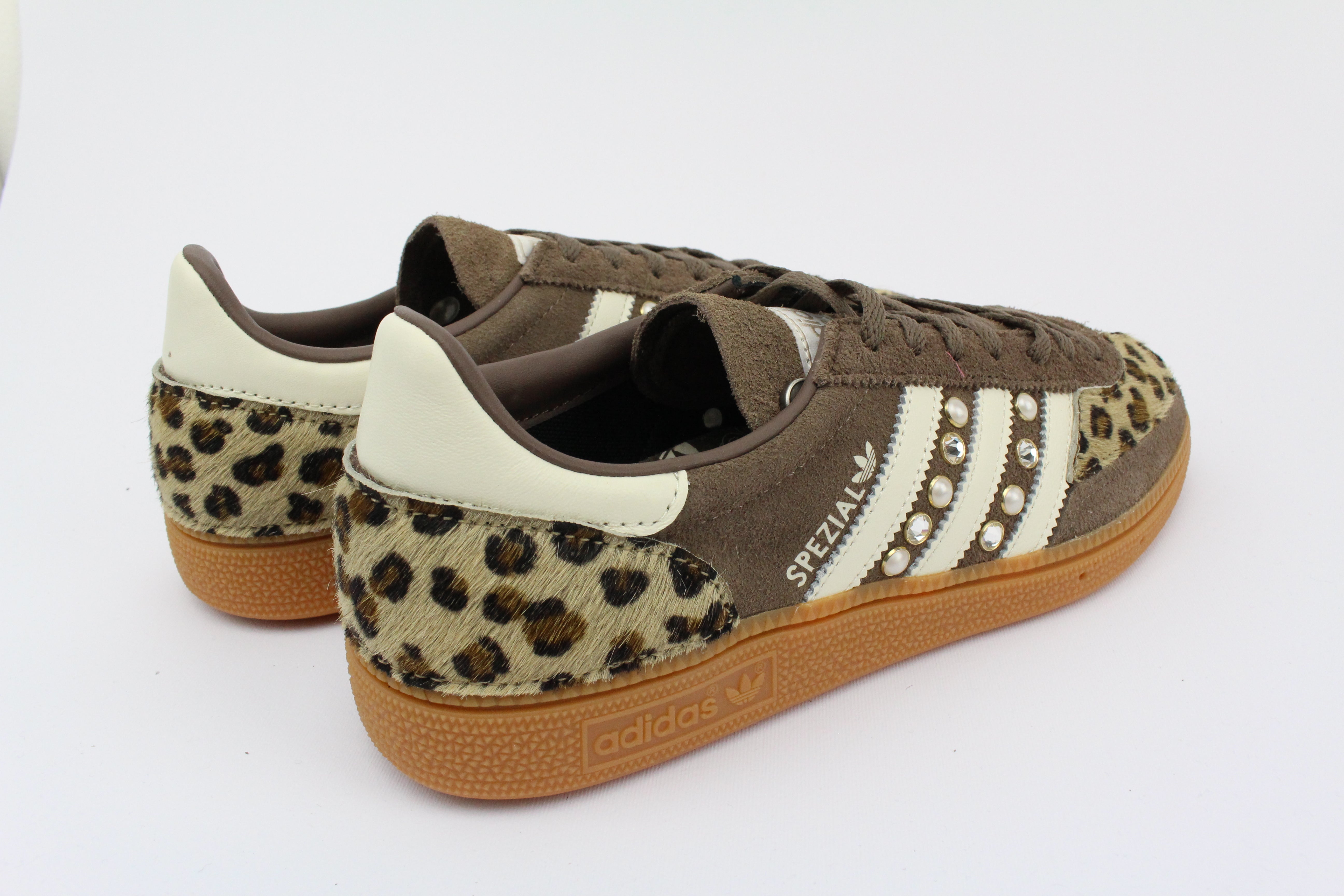 Adidas Original SPEZIAL Pelle Maculata borchie e strass