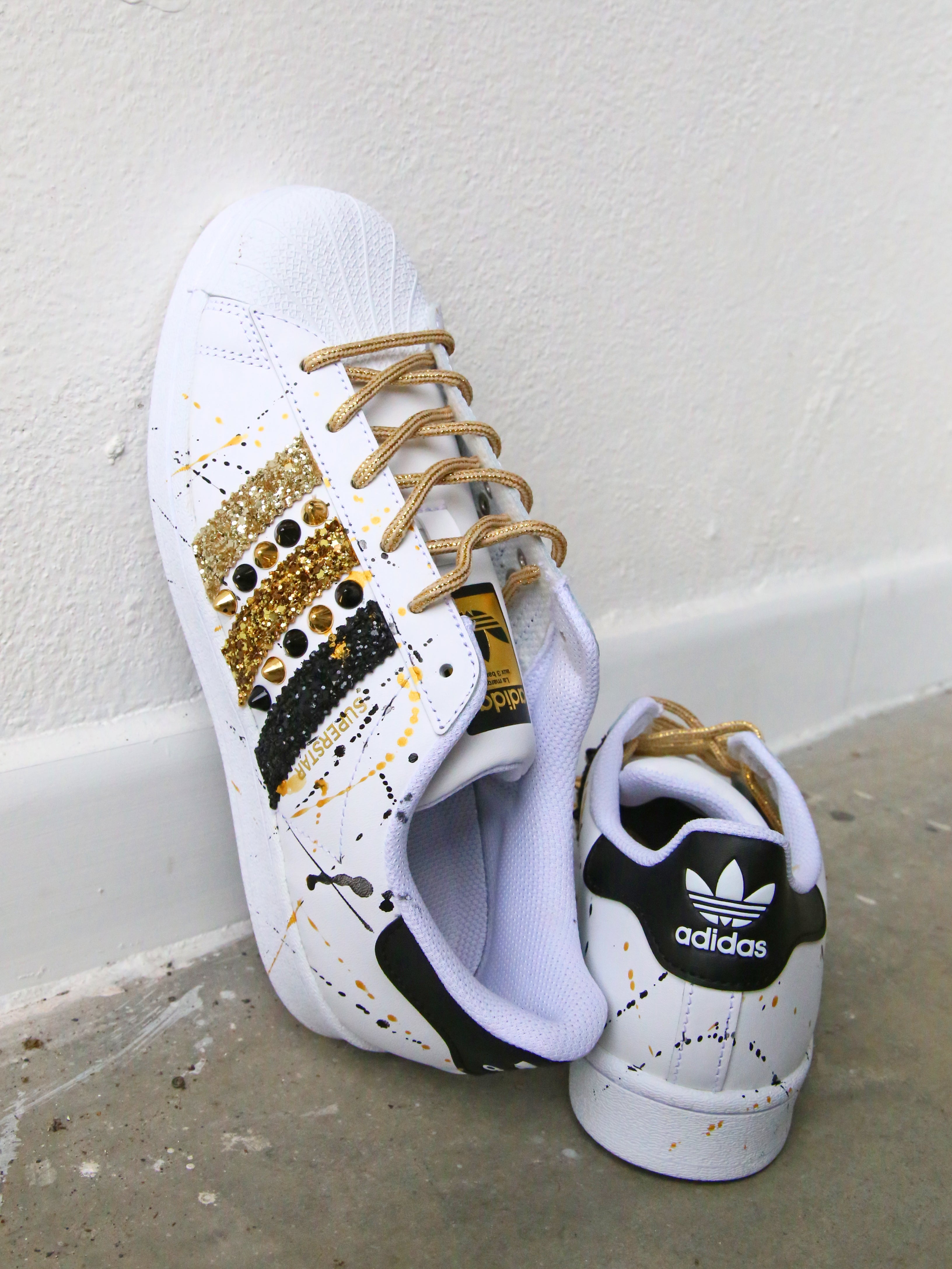 Adidas Superstar Glitter Borchie & Vernice Oro