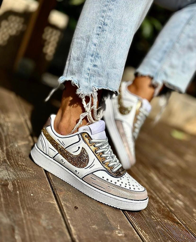 Glitter Personalizzare Le Scarpe Nike Nike Air Force One '07