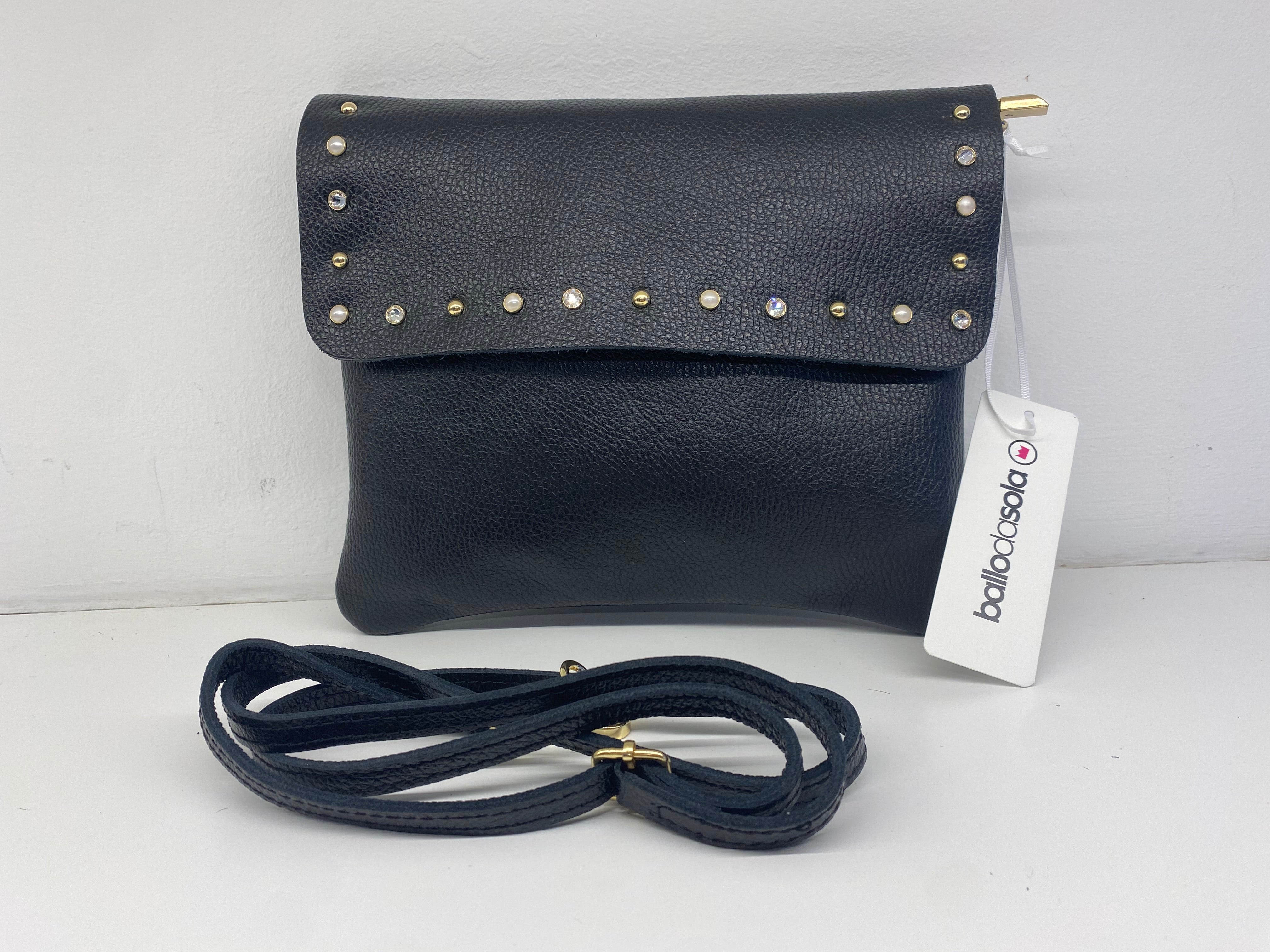 Pochette piccola Pelle Strass & borchie