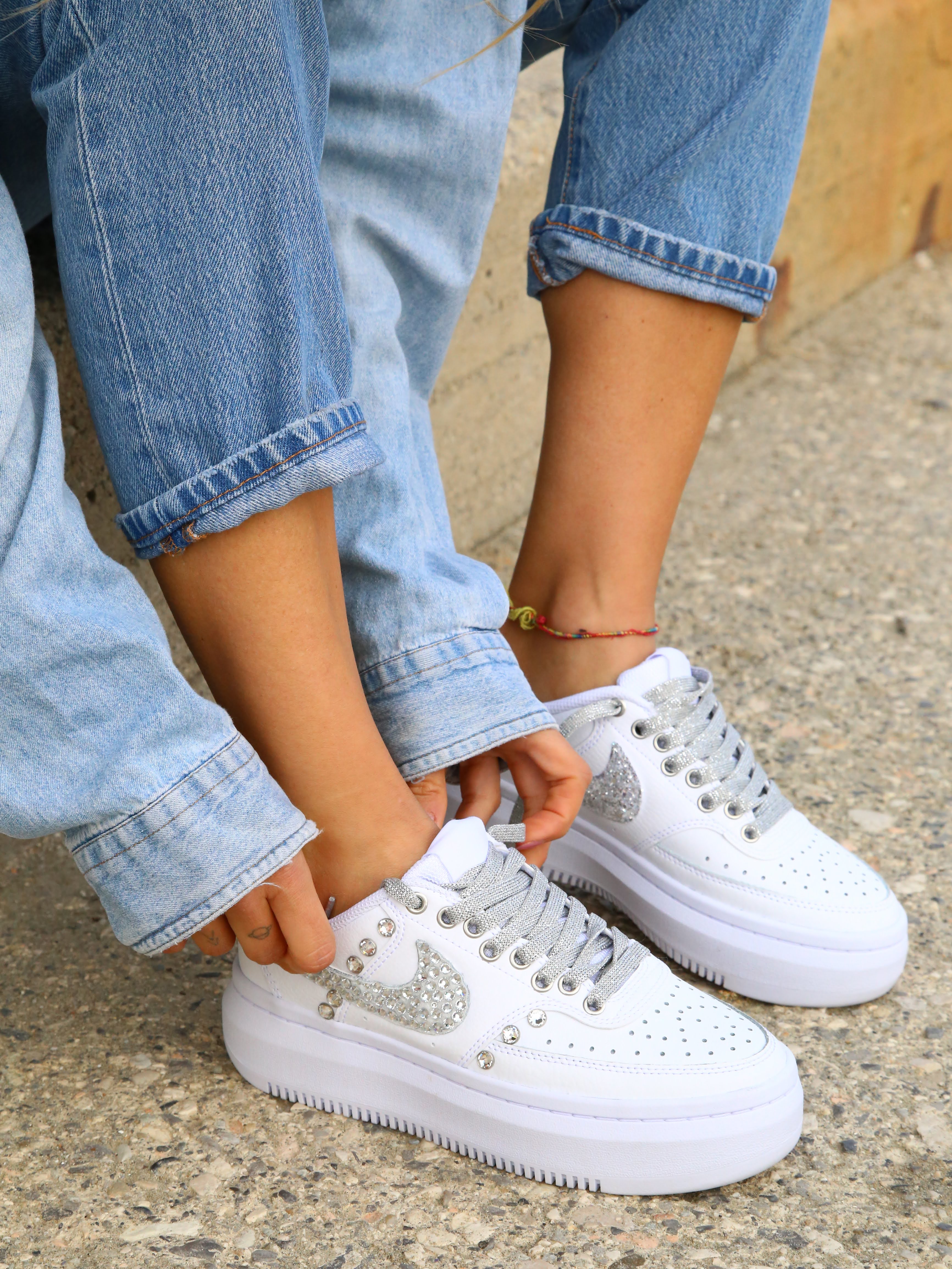 Nike Court Vision Low Platform Total Strass