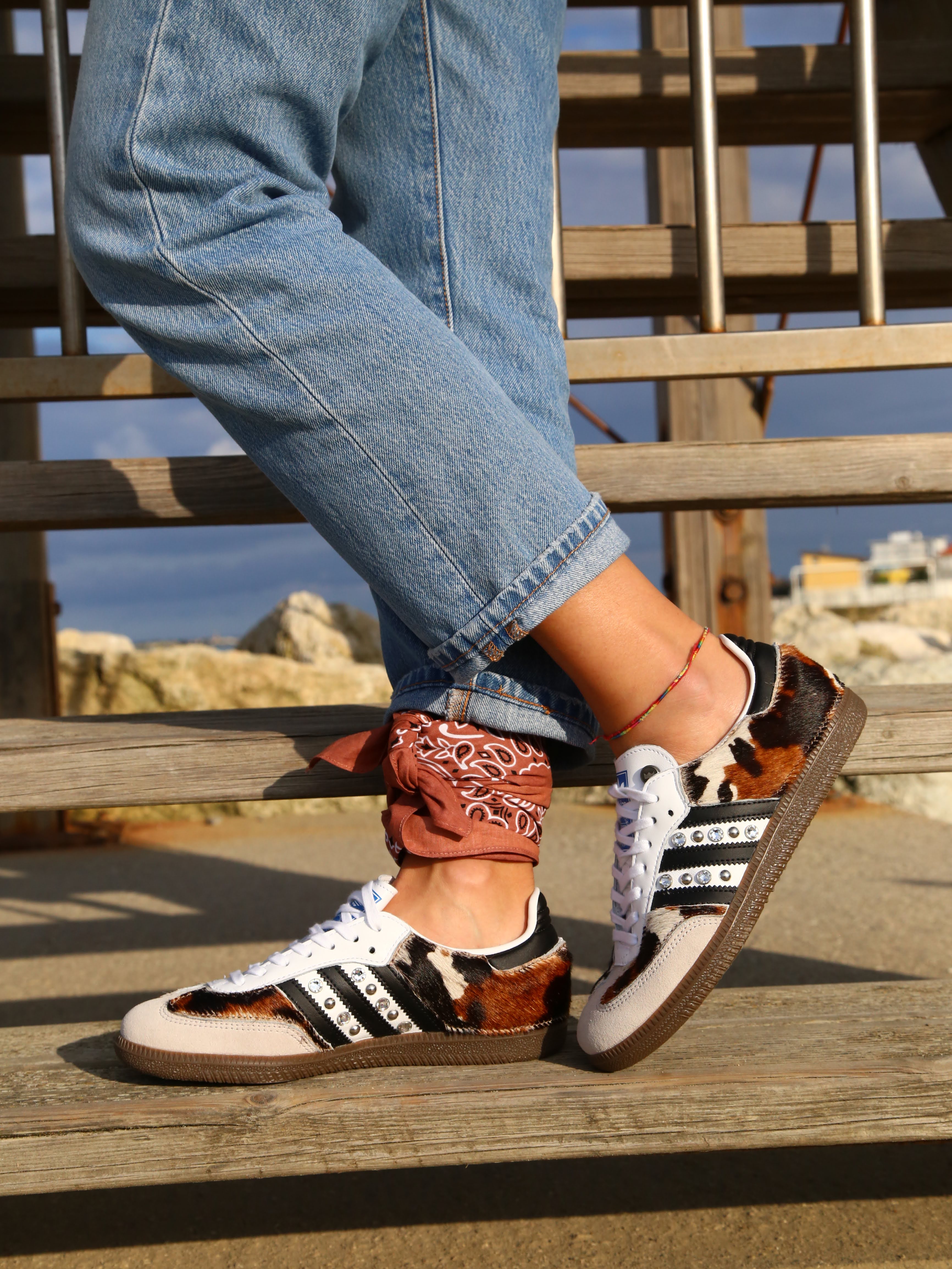 Adidas Original SAMBA Total Mucca & Strass Argento