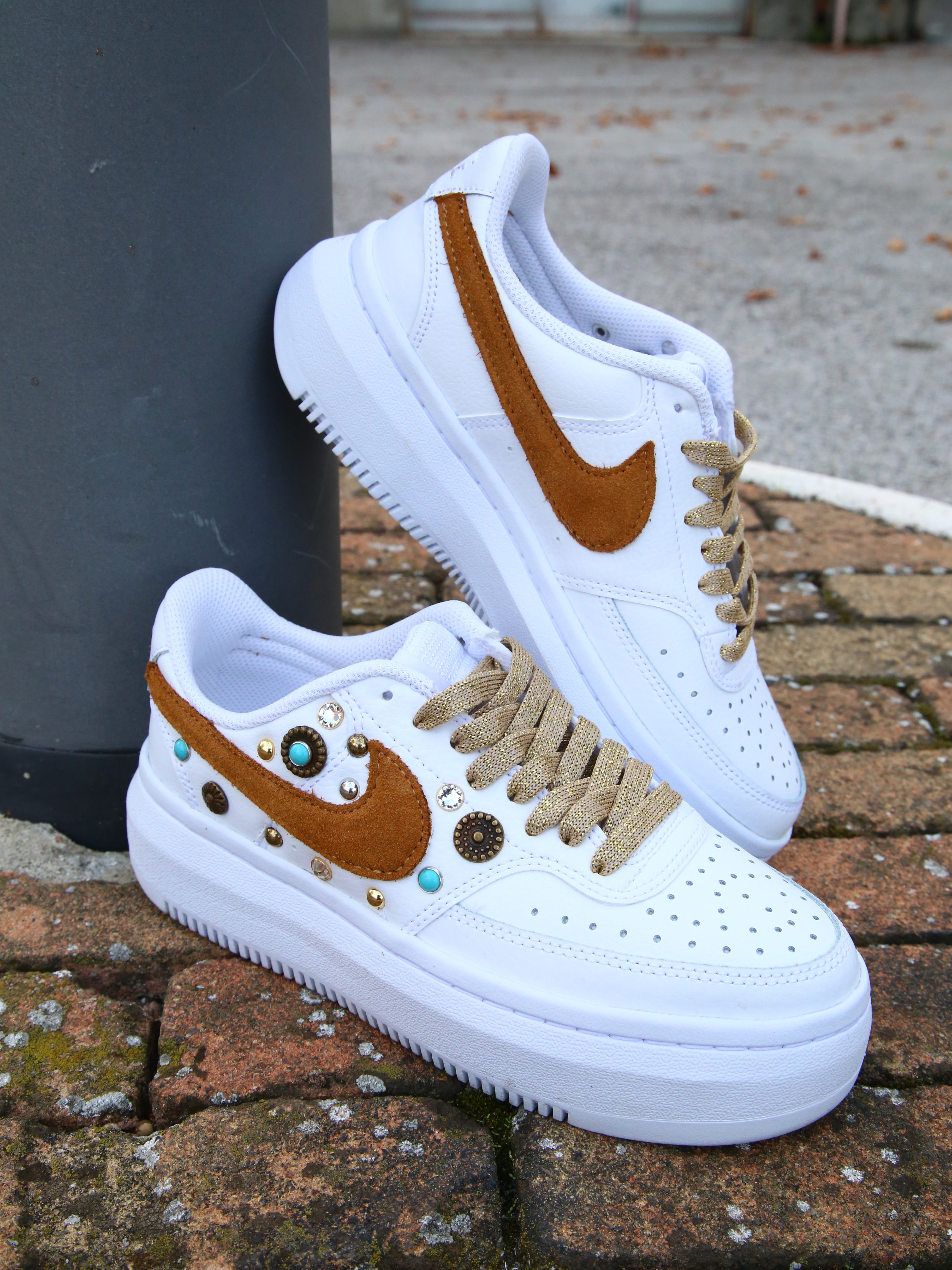 Nike Court Vision Low Platform Country & Borchie