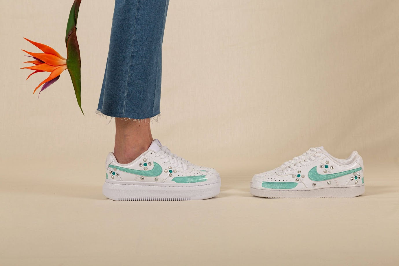 Nike Court Vision Low Tiffany Vernice Strass & Perle