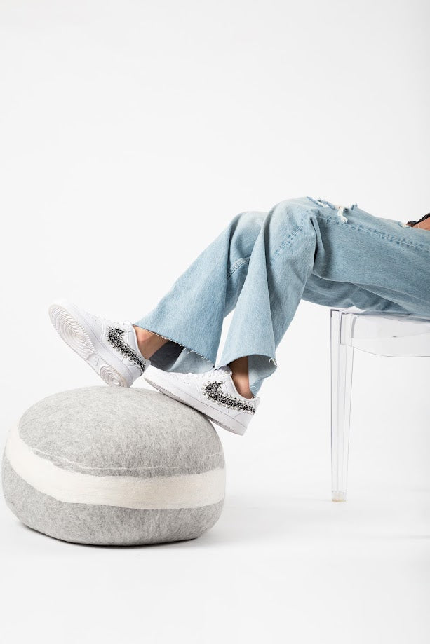 Nike Court Vision Low Black Silver Glitter & Strass