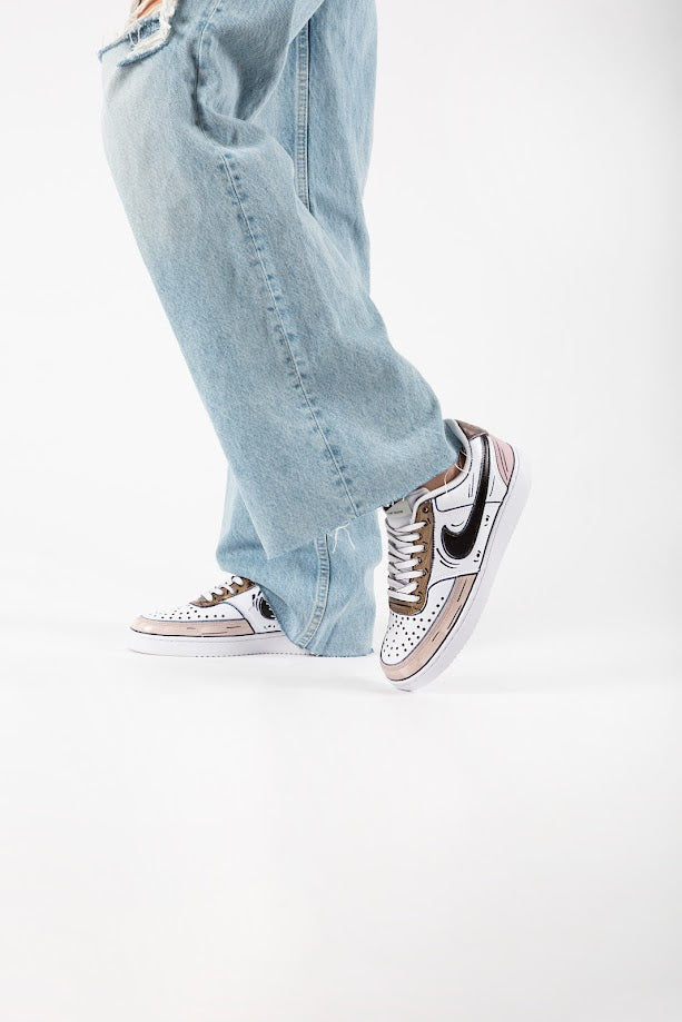 Nike Court Vision Low Brown Cartoon