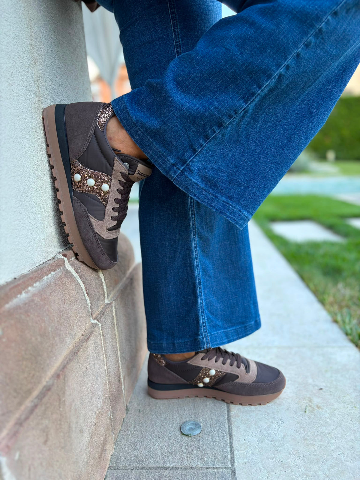 Saucony Jazz brown glitter e perle