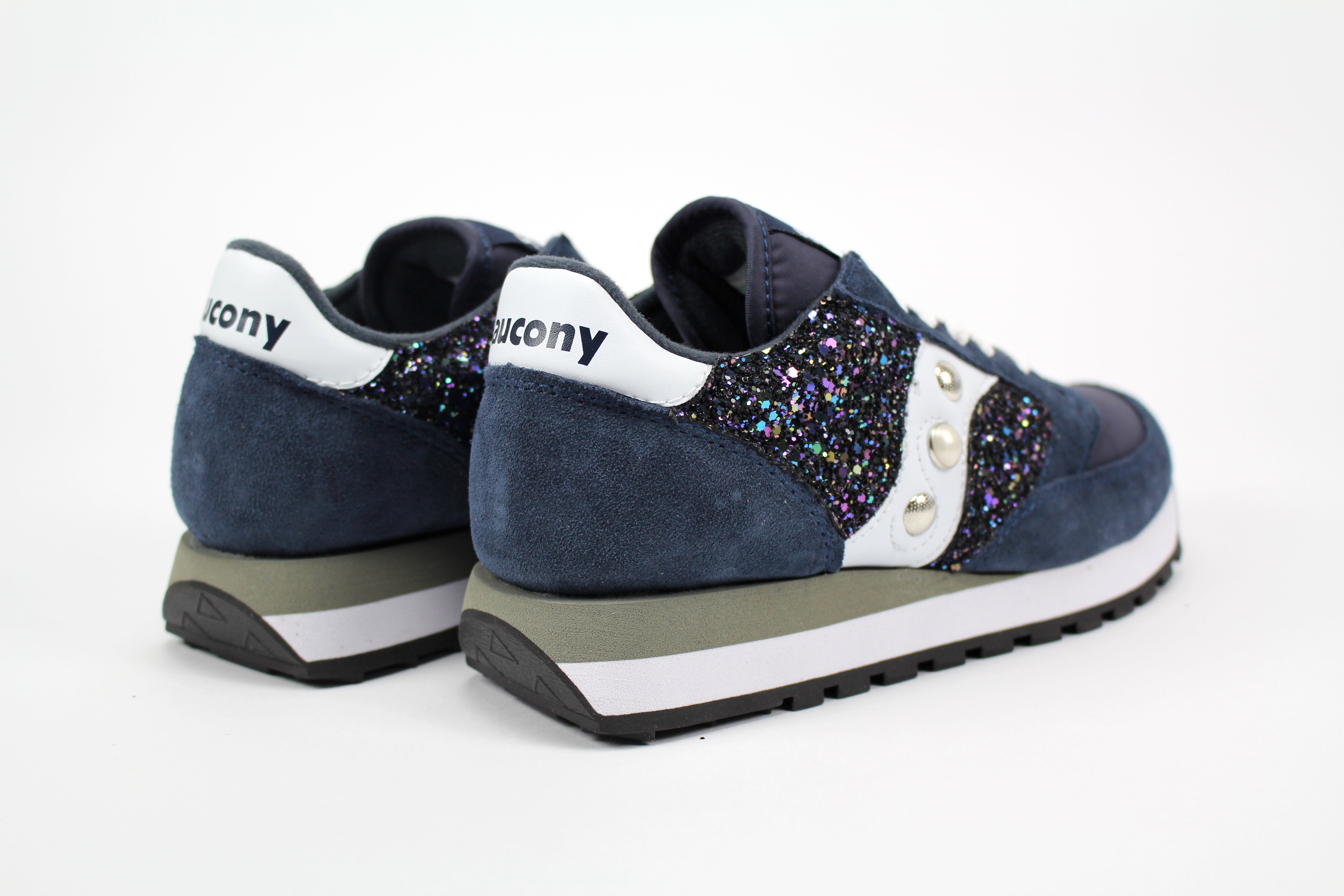 Saucony Jazz Navy Black Iris Glitter & Borchie