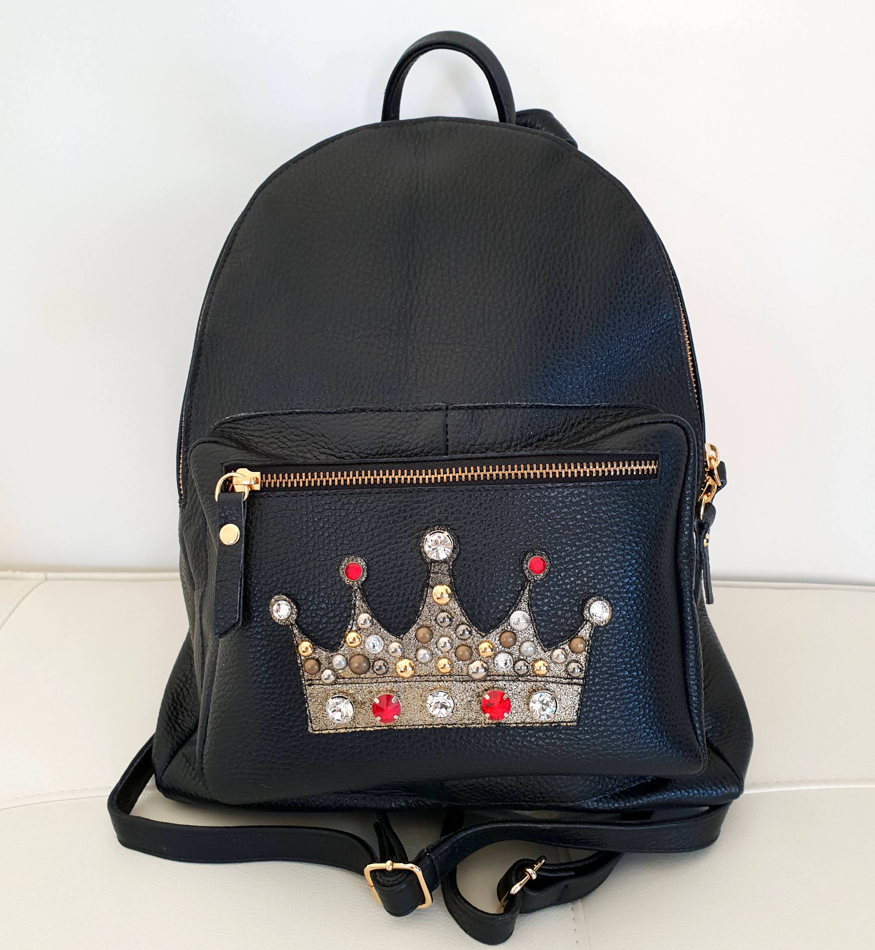 Zaino Pelle Nera Corona