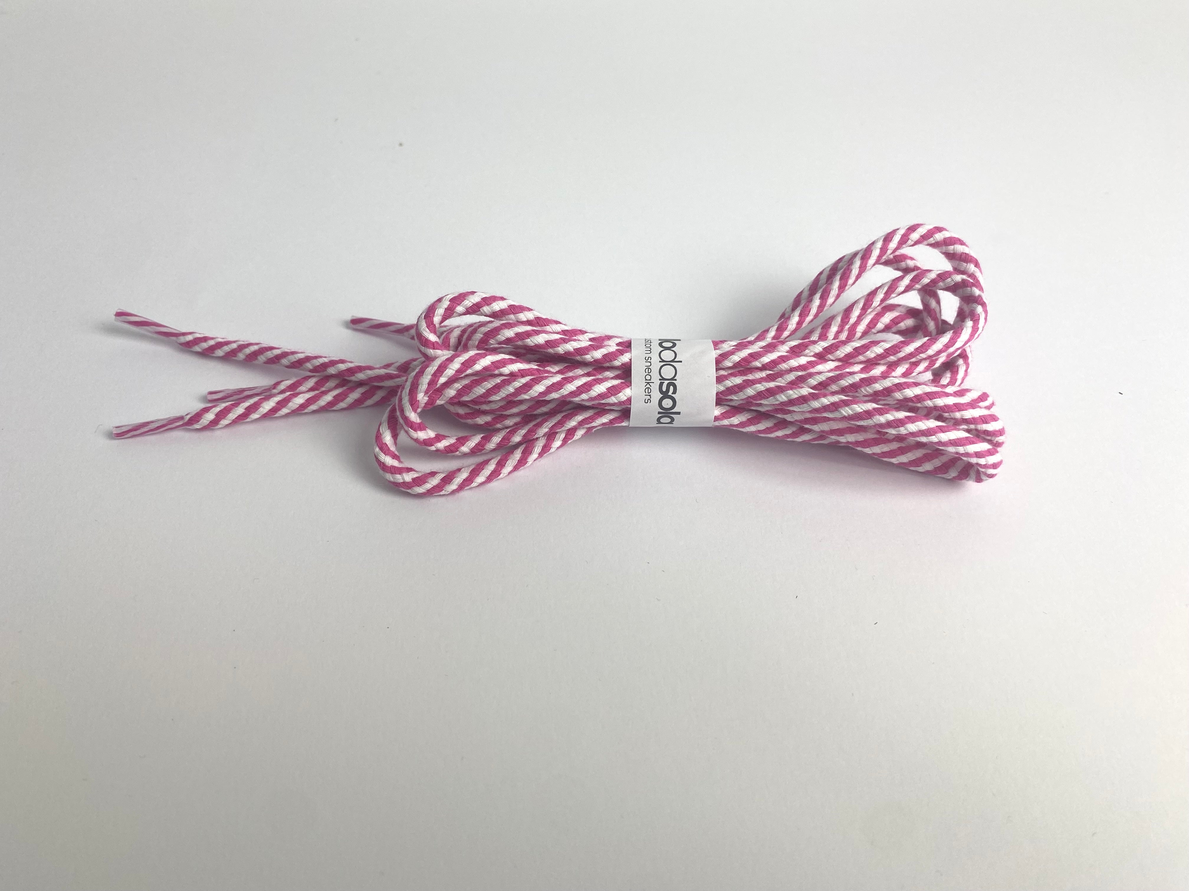 LACCI CORDA ROSA/BIANCO 120 CM