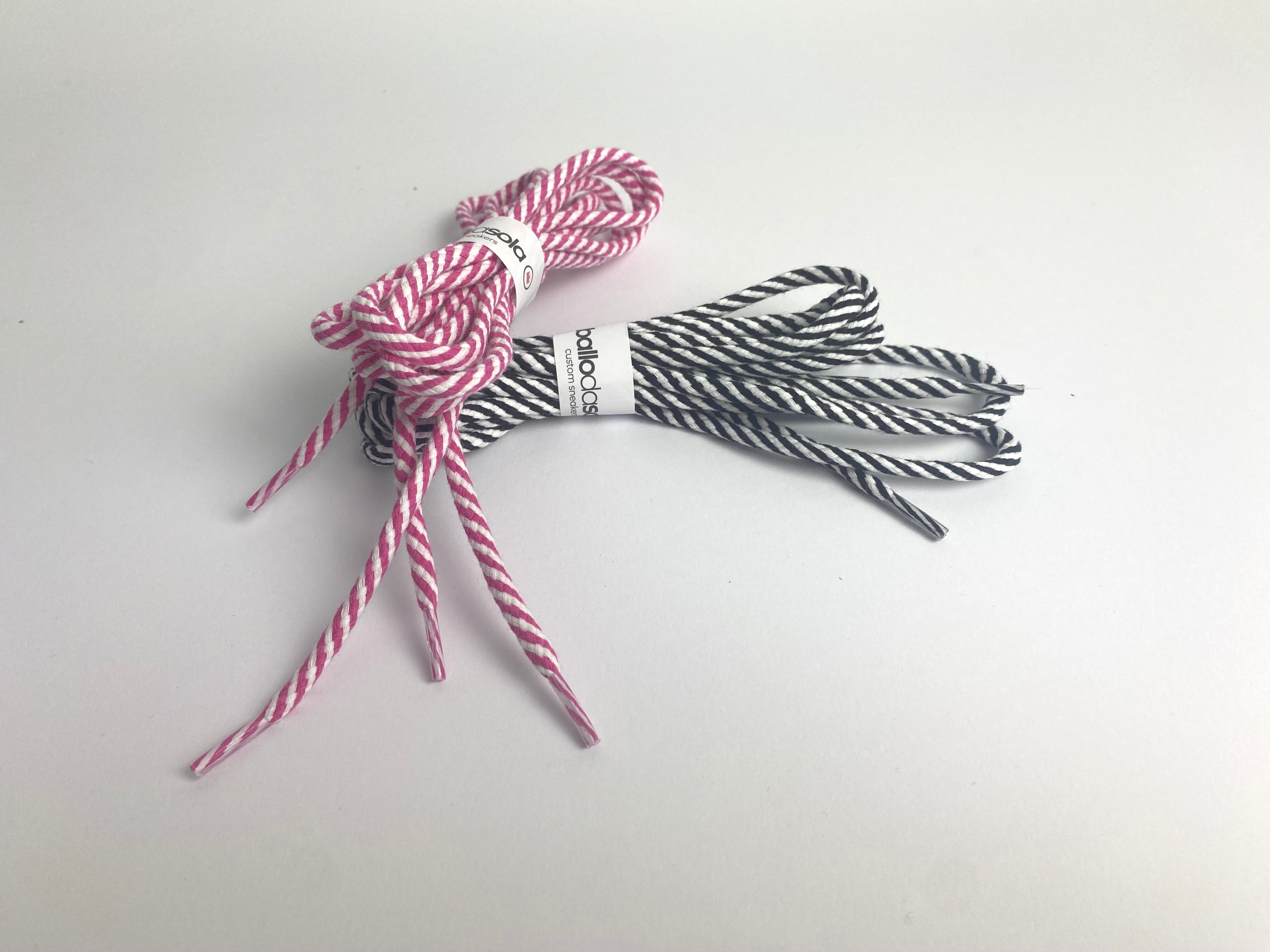 LACCI CORDA NERO/BIANCO 120 CM