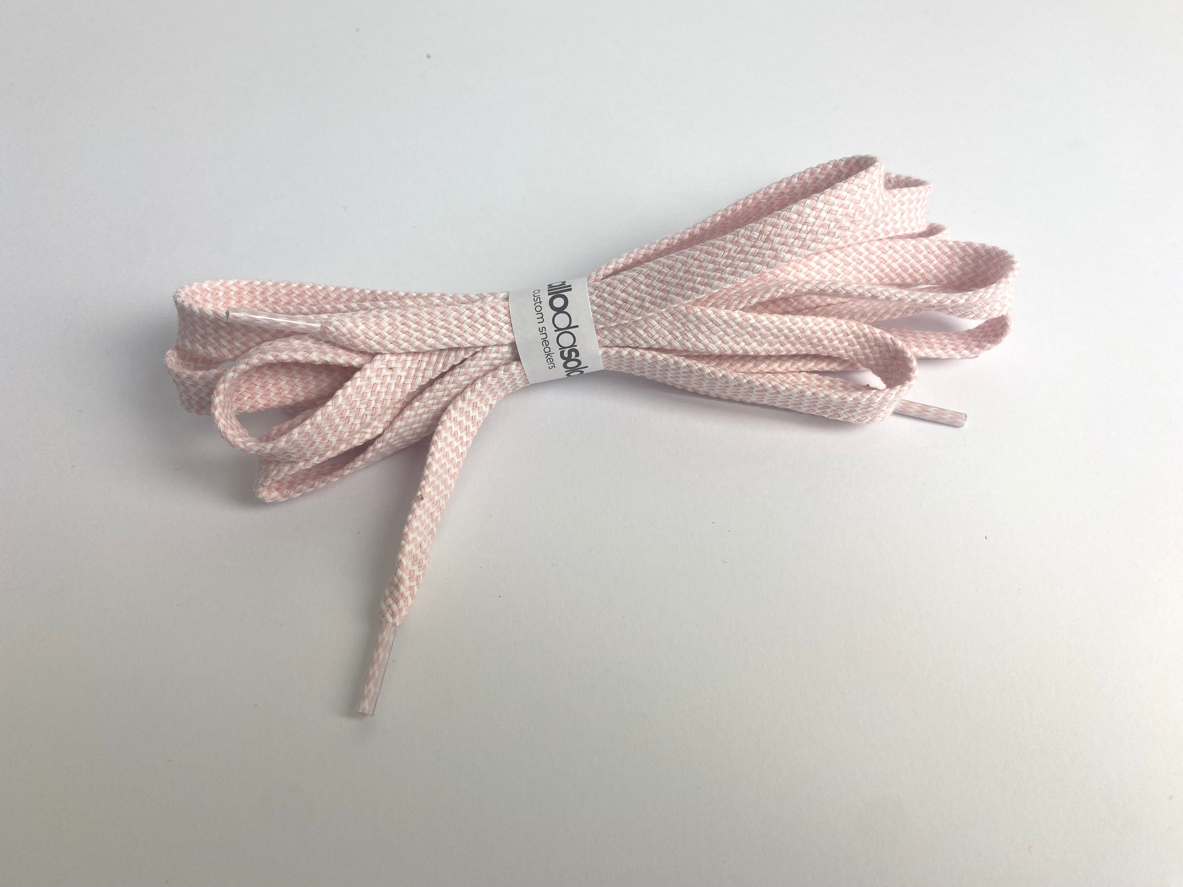 LACCI ZIG ZAG ROSA/BIANCO 120 CM