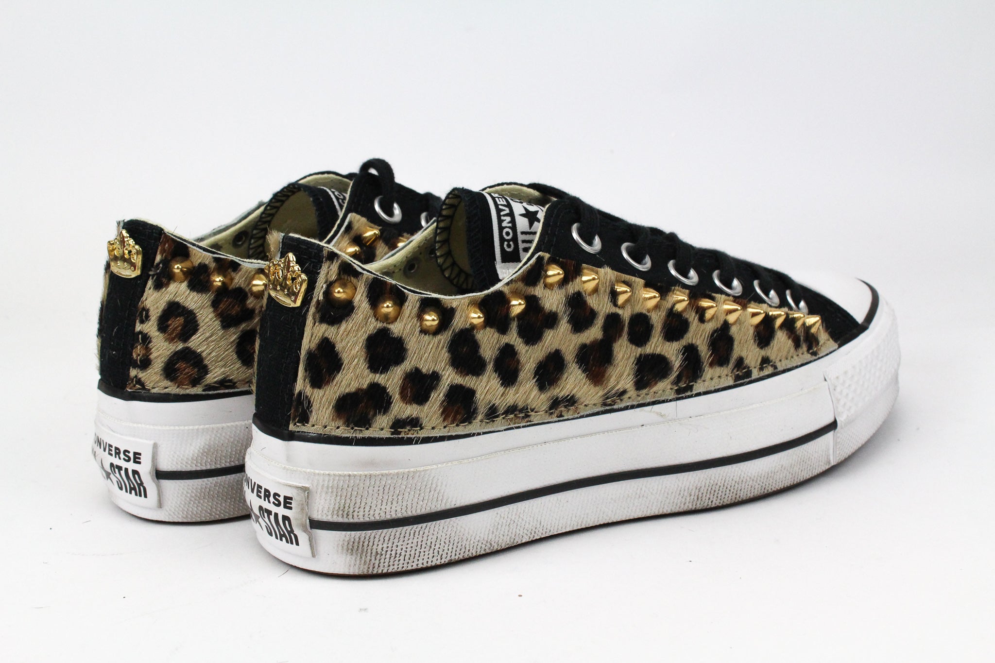 Converse All Star Platform Bassa Cavallino Maculato & Borchie