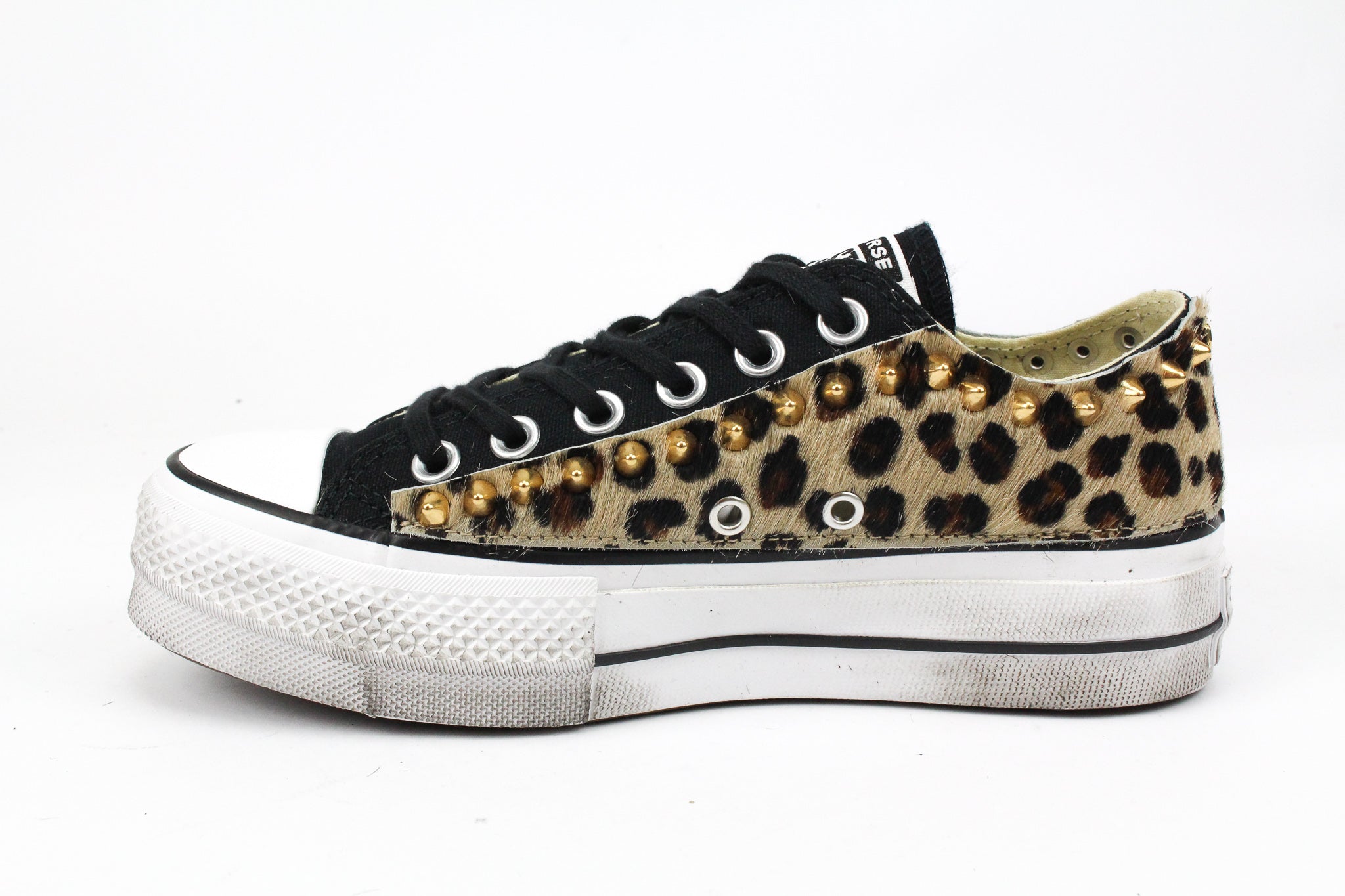 Converse All Star Platform Bassa Cavallino Maculato & Borchie