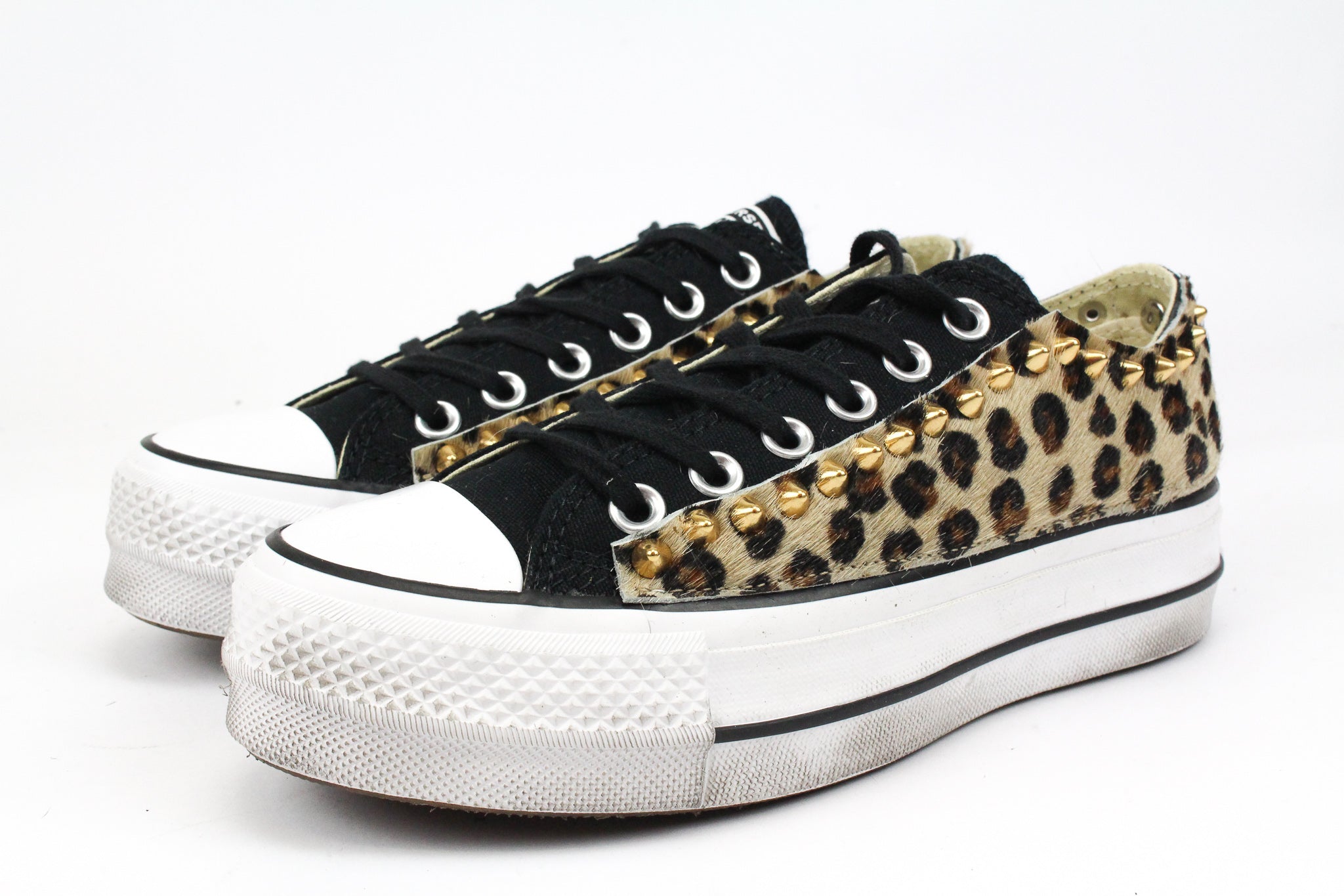 Converse All Star Platform Bassa Cavallino Maculato & Borchie