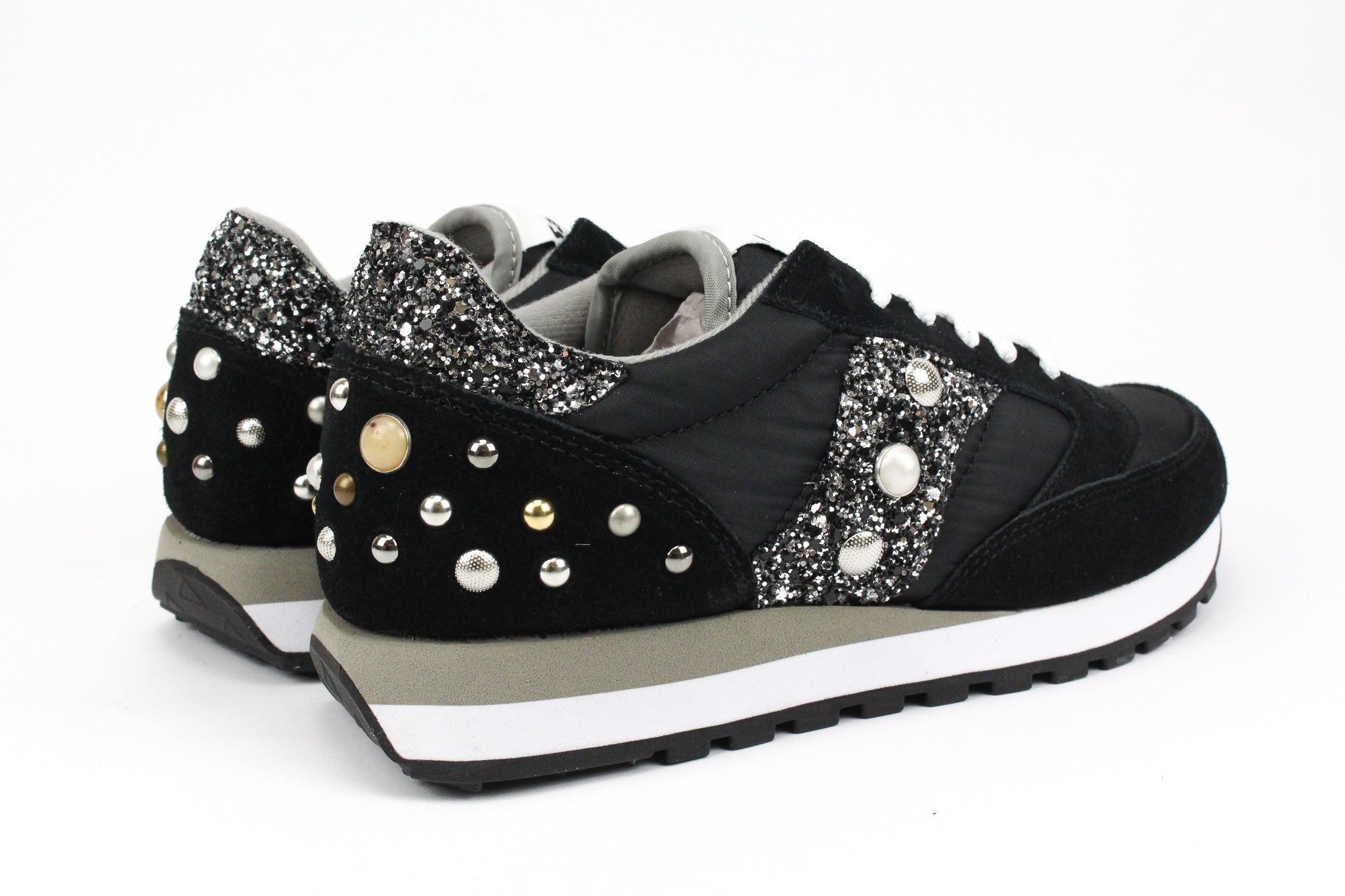 Saucony Jazz Black Silver Glitter & Borchie/Perle