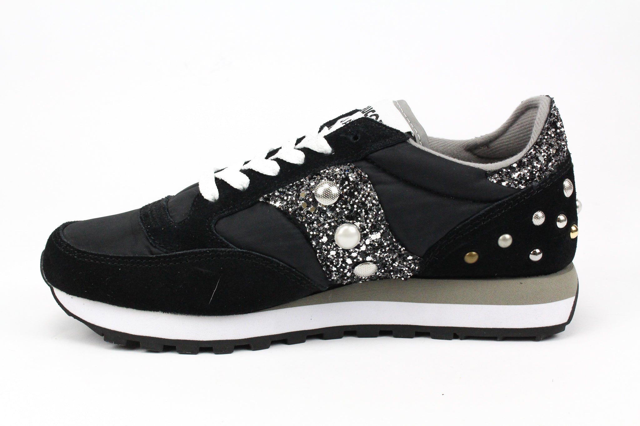 Saucony Jazz Black Silver Glitter & Borchie/Perle
