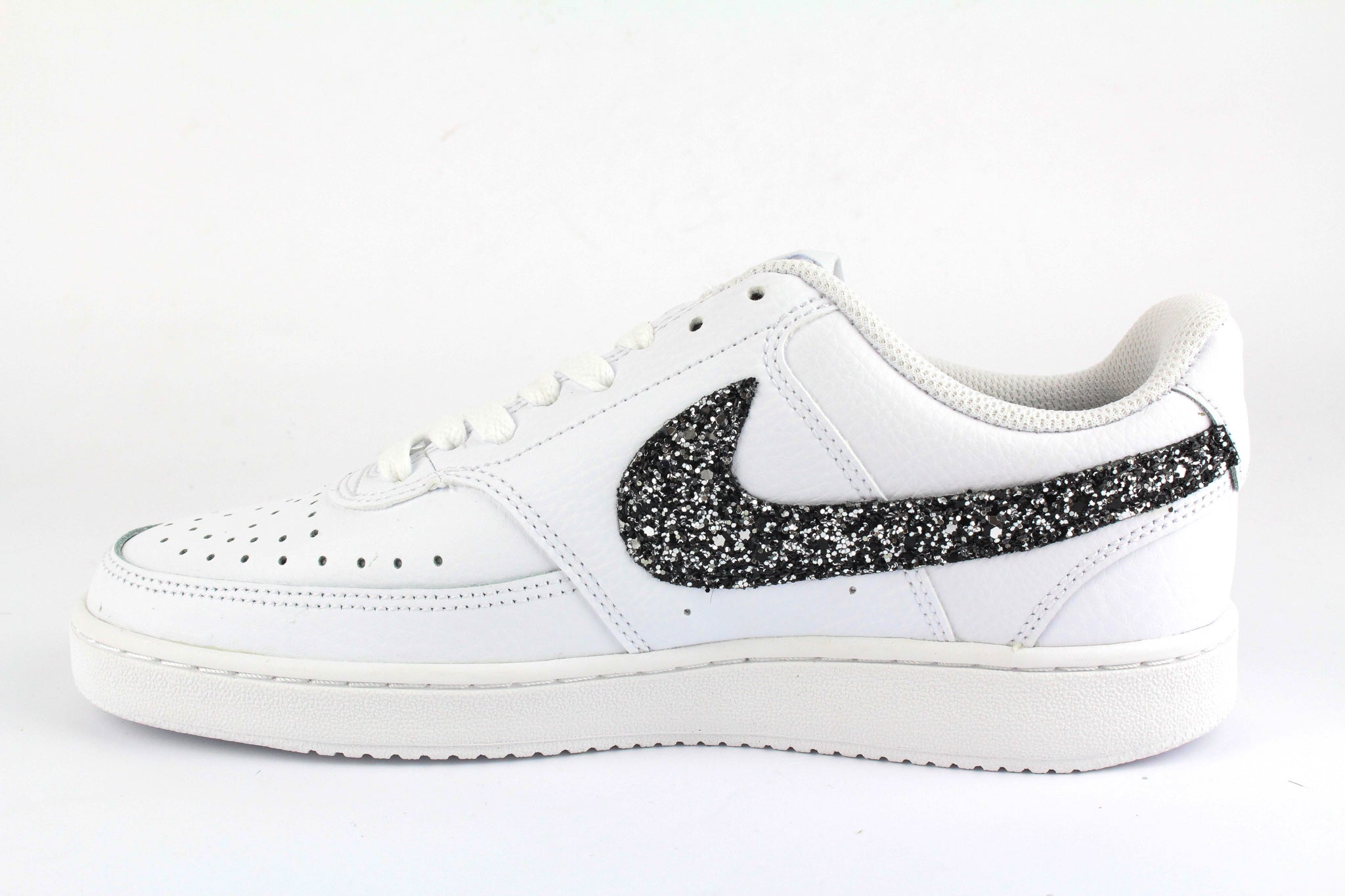 Nike Court Vision Low Black Silver Glitter