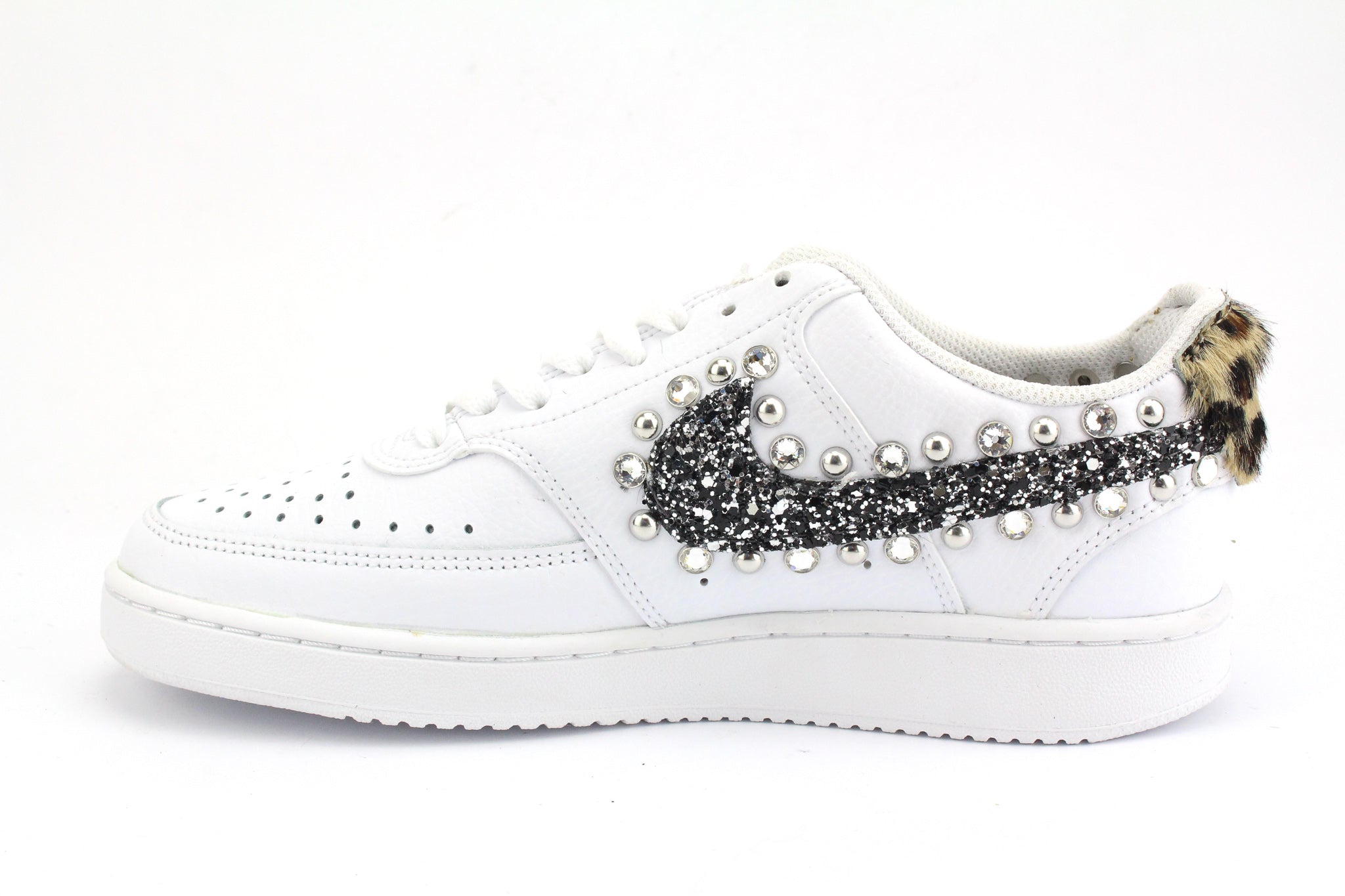 Nike Court Vision Low Maculate Black Silver Glitter & Strass