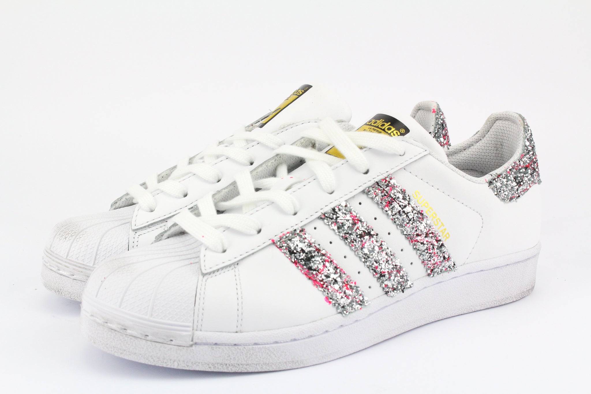 Adidas Superstar Silver Glitter Vernice