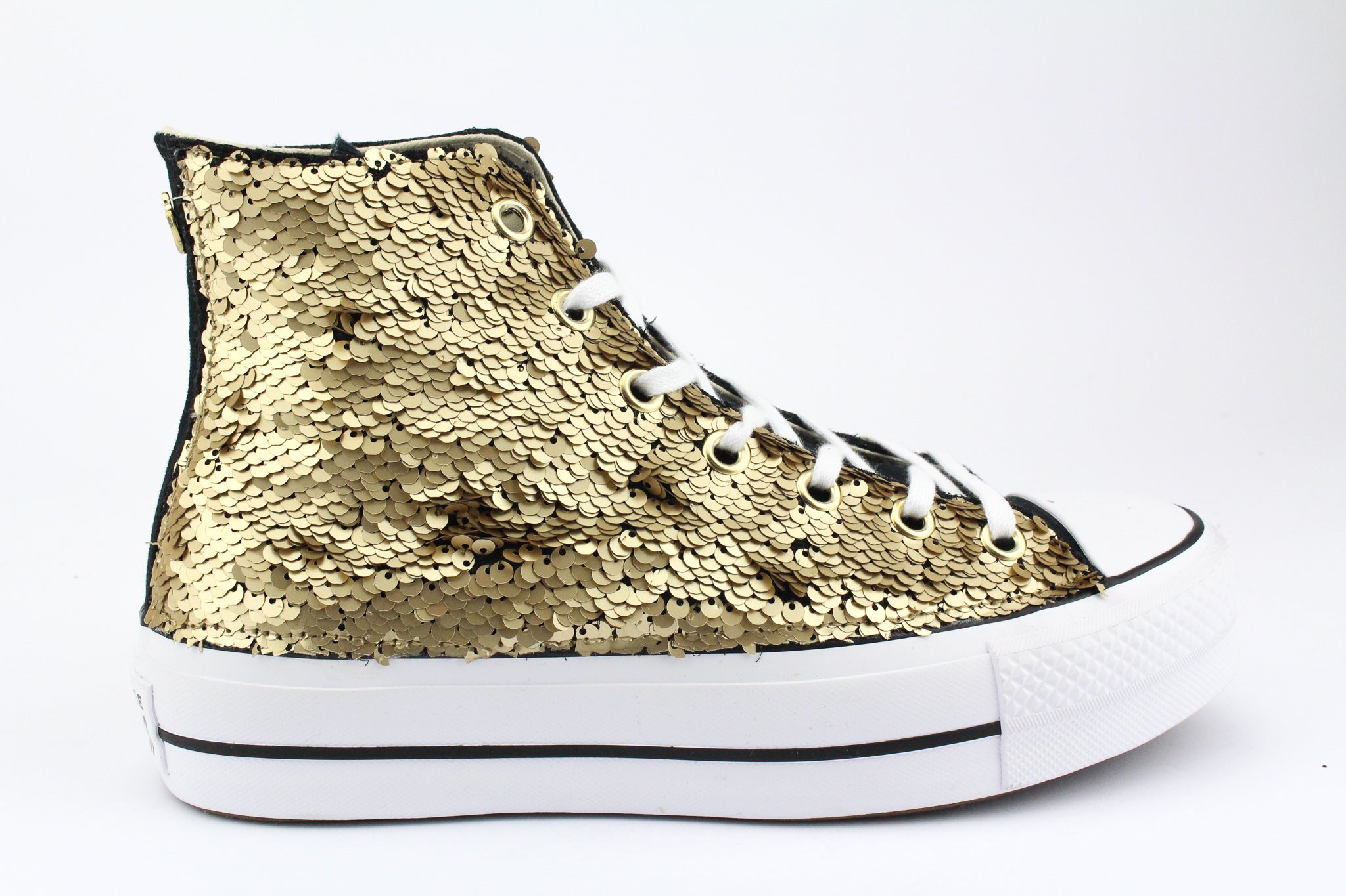 Converse All Star Platform Gold Paillettes
