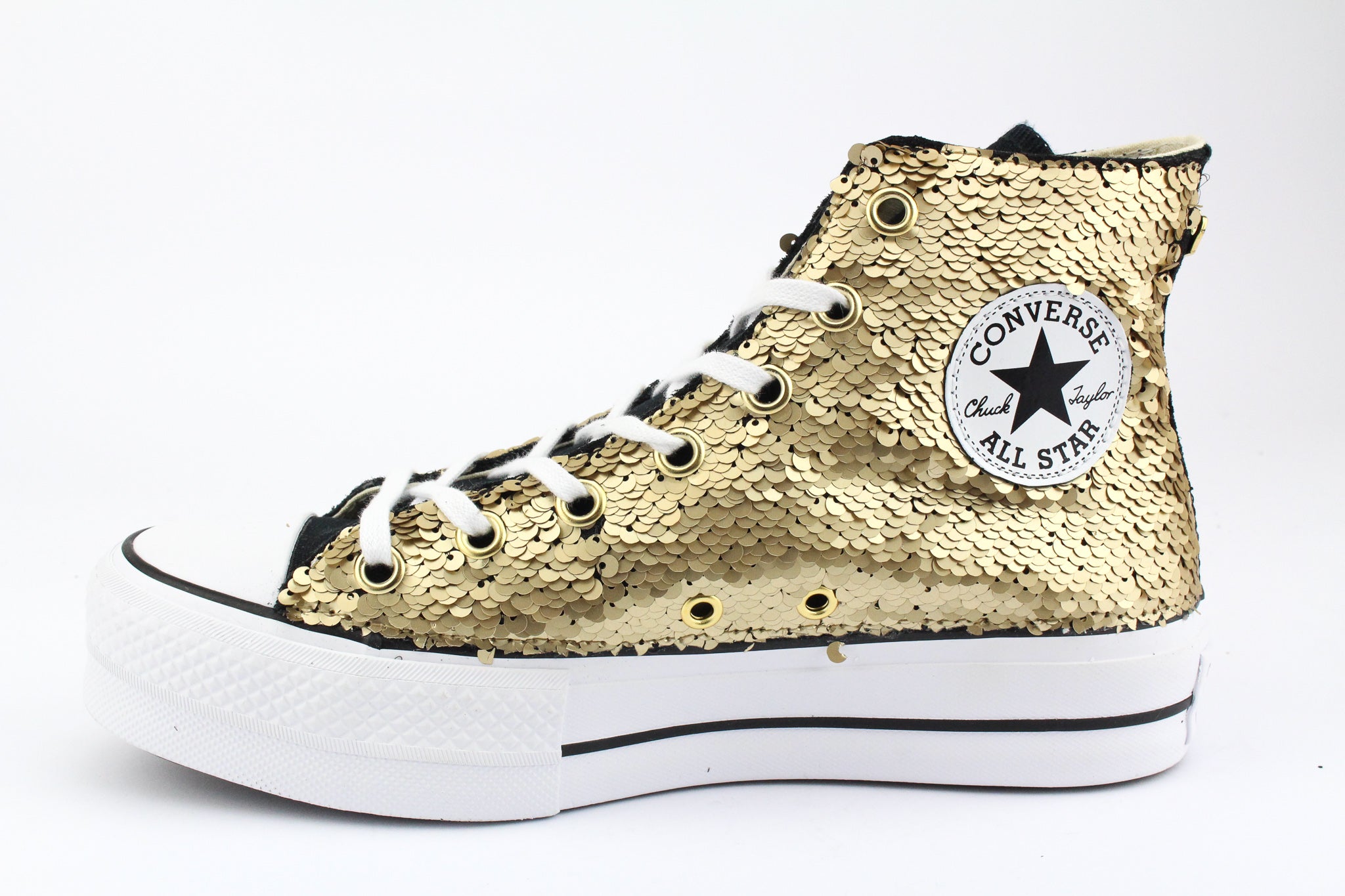 Converse All Star Platform Gold Paillettes