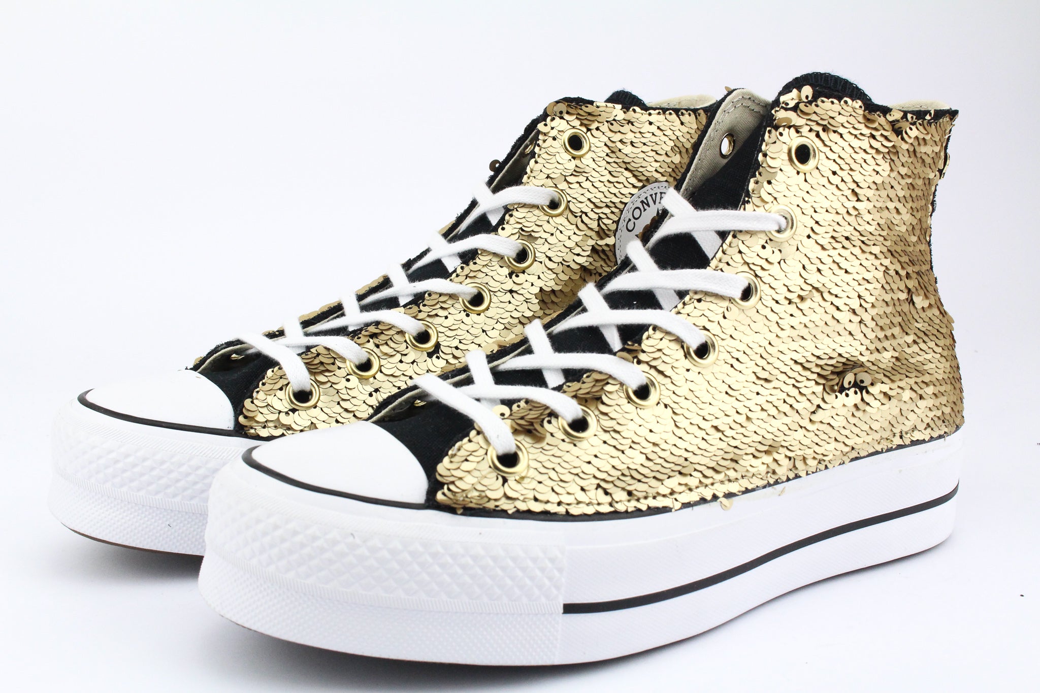 Converse All Star Platform Gold Paillettes