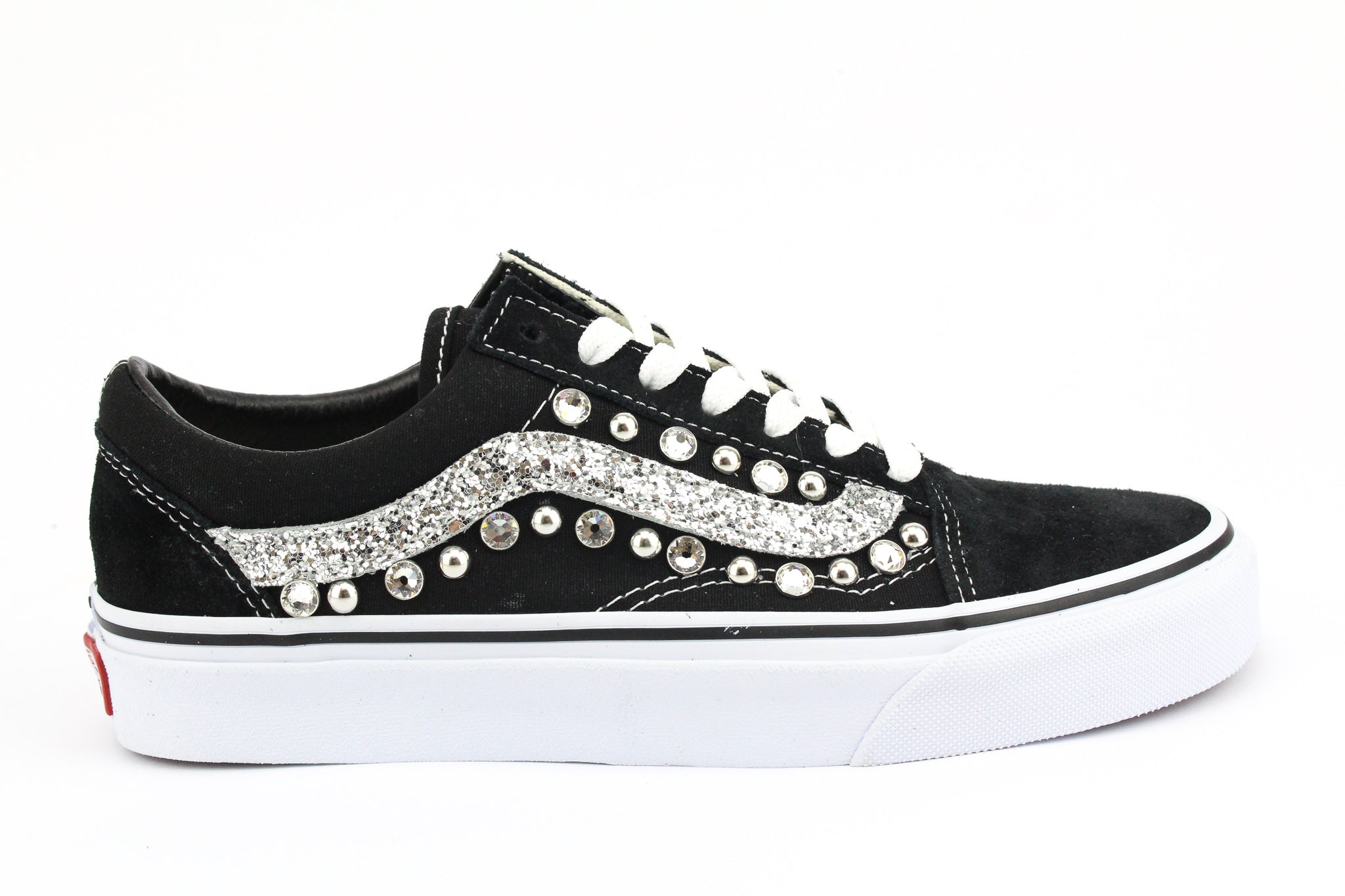 Vans Old Skool Silver Glitter & Strass