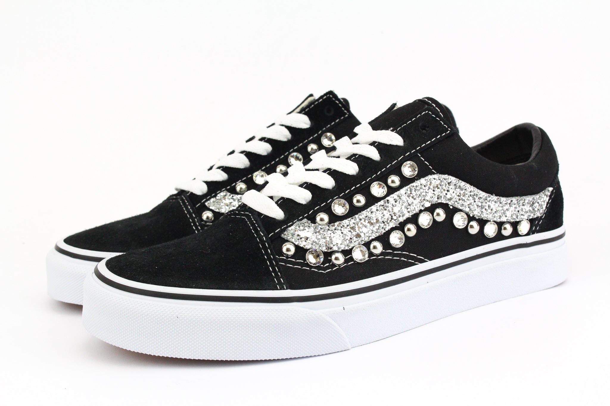 Vans Old Skool Silver Glitter & Strass