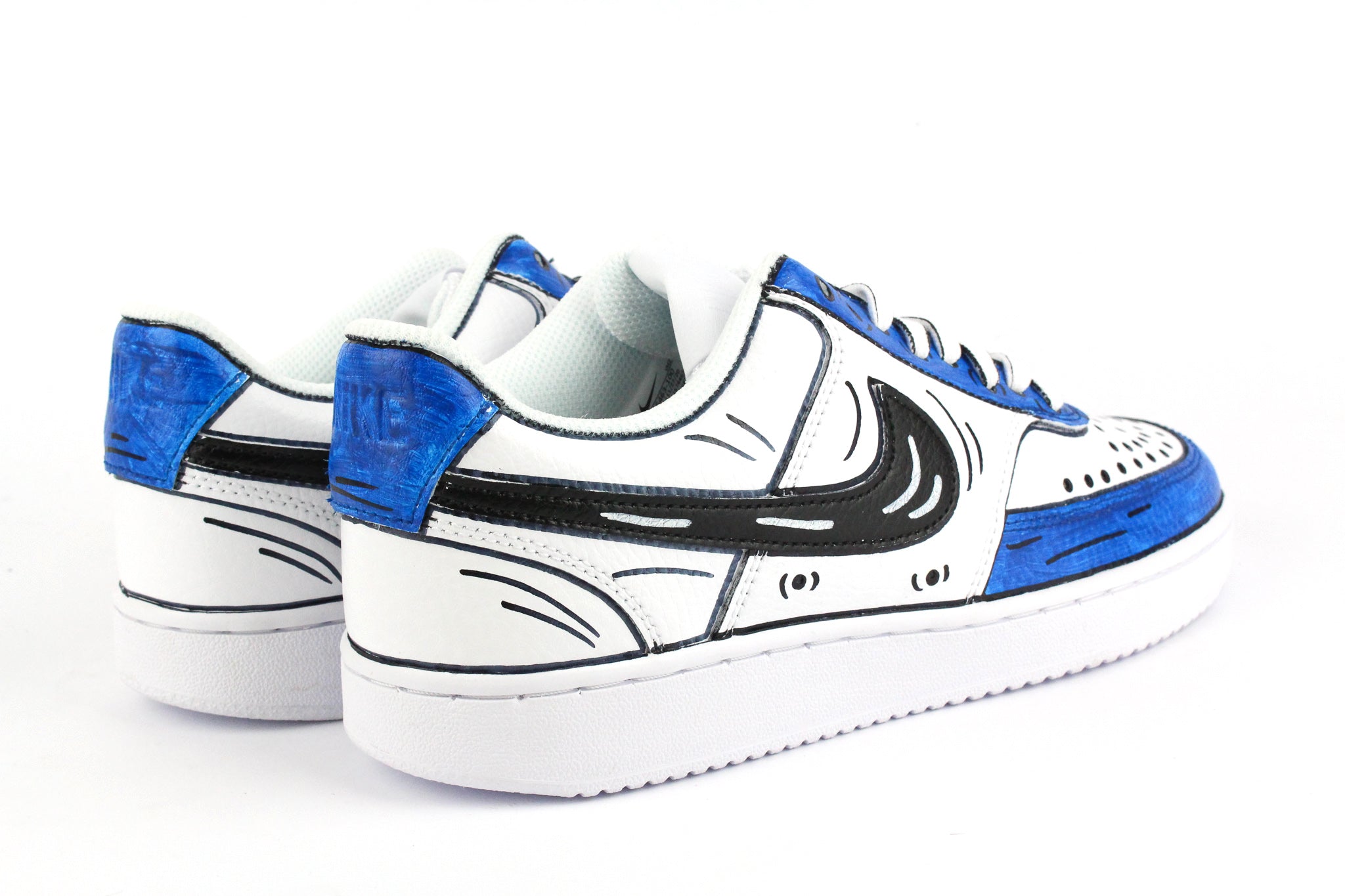 Nike Court Vision Low Blue Cartoon
