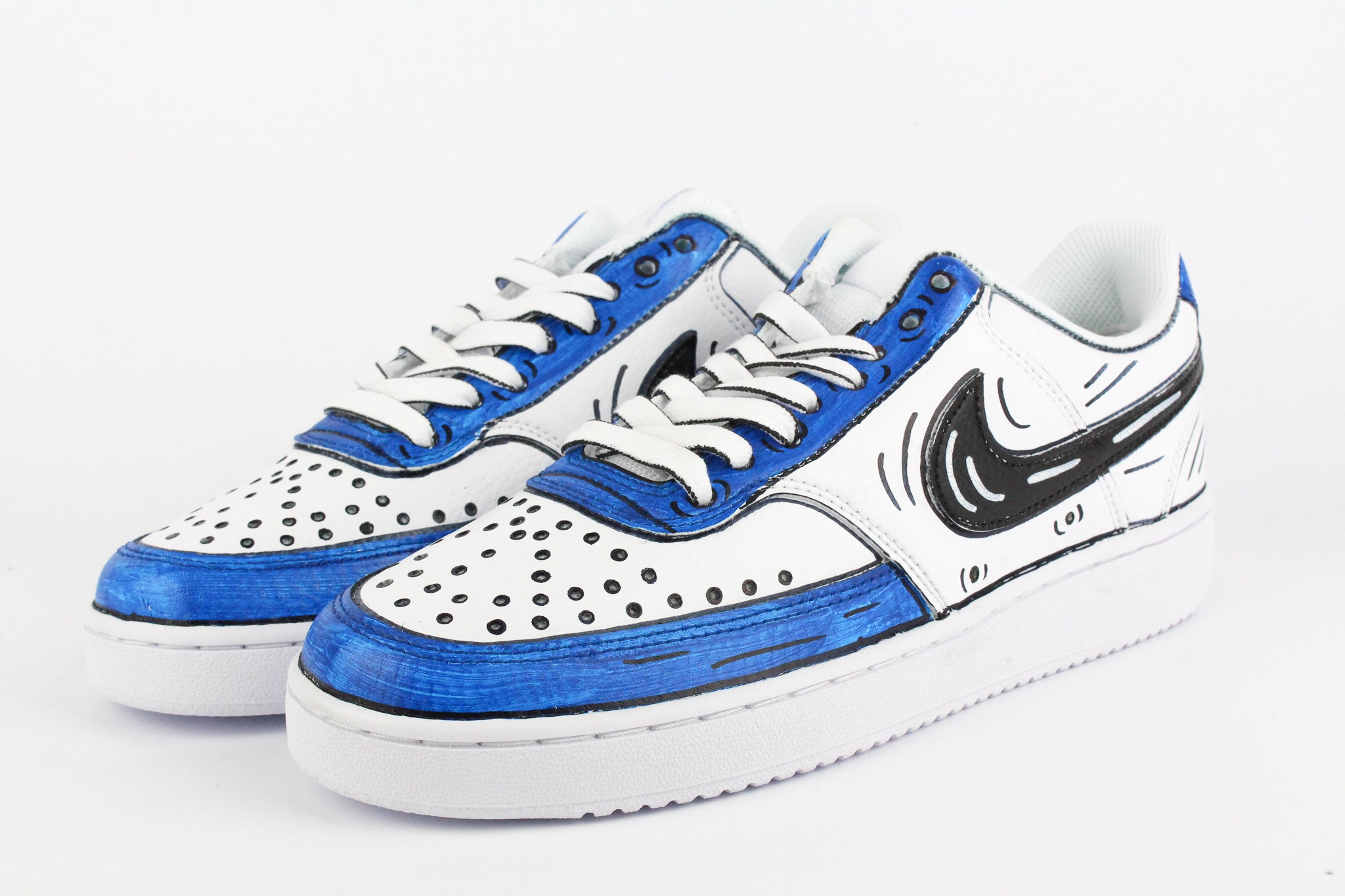 Nike Court Vision Low Blue Cartoon