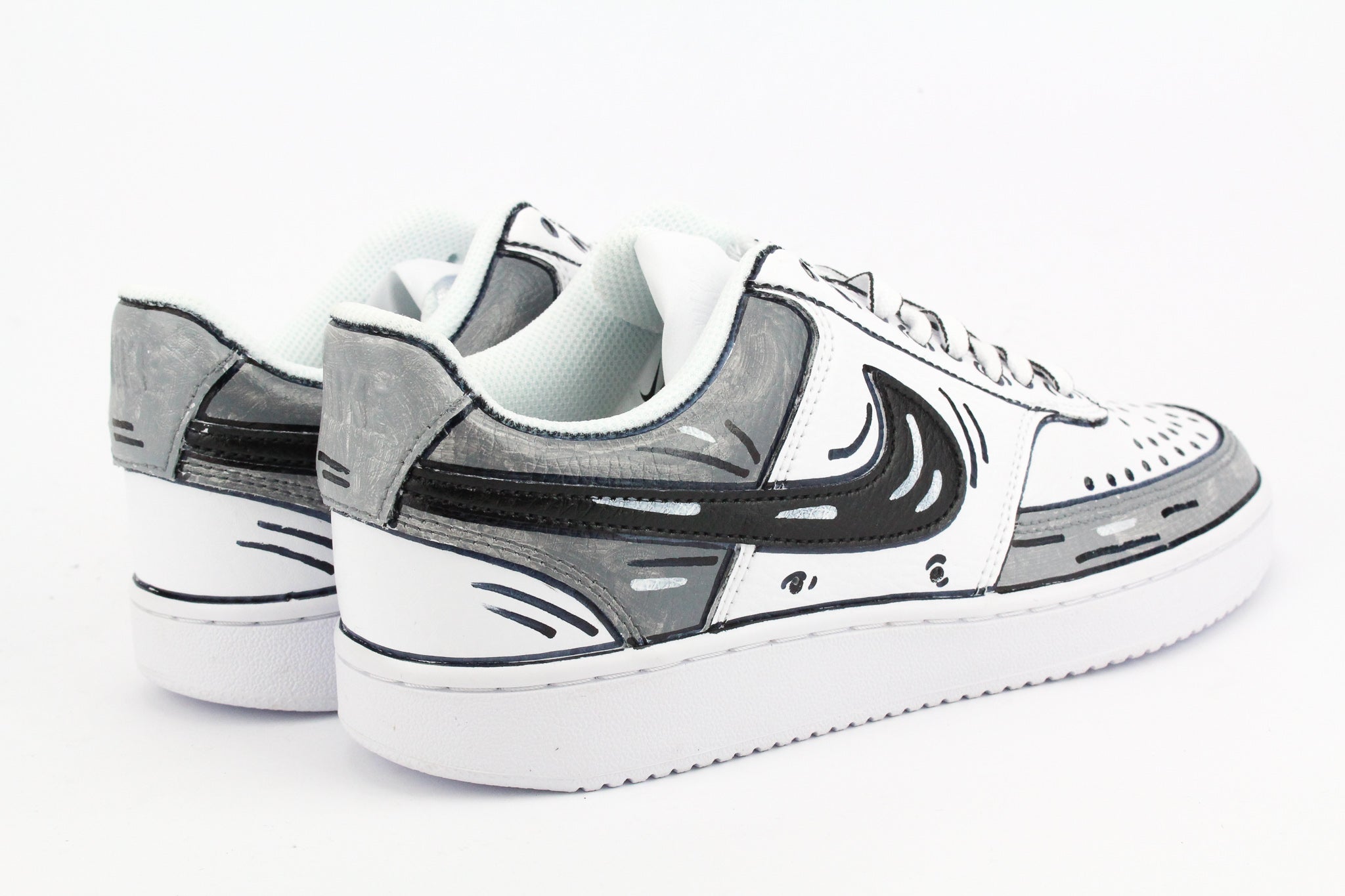 Nike Court Vision Low Grey Cartoons