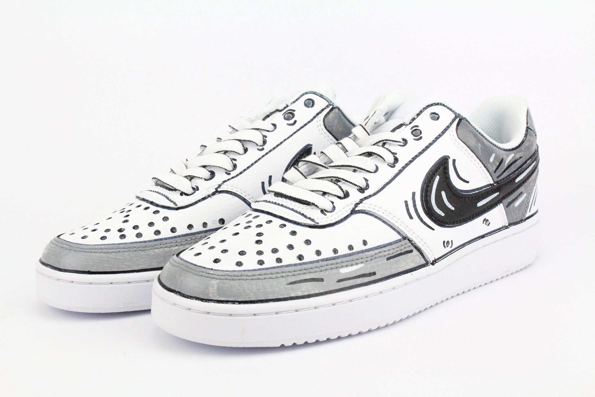 Nike Court Vision Low Grey Cartoons