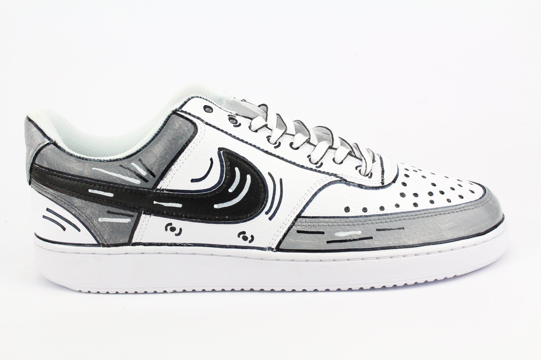 Nike Court Vision Low Grey Cartoons