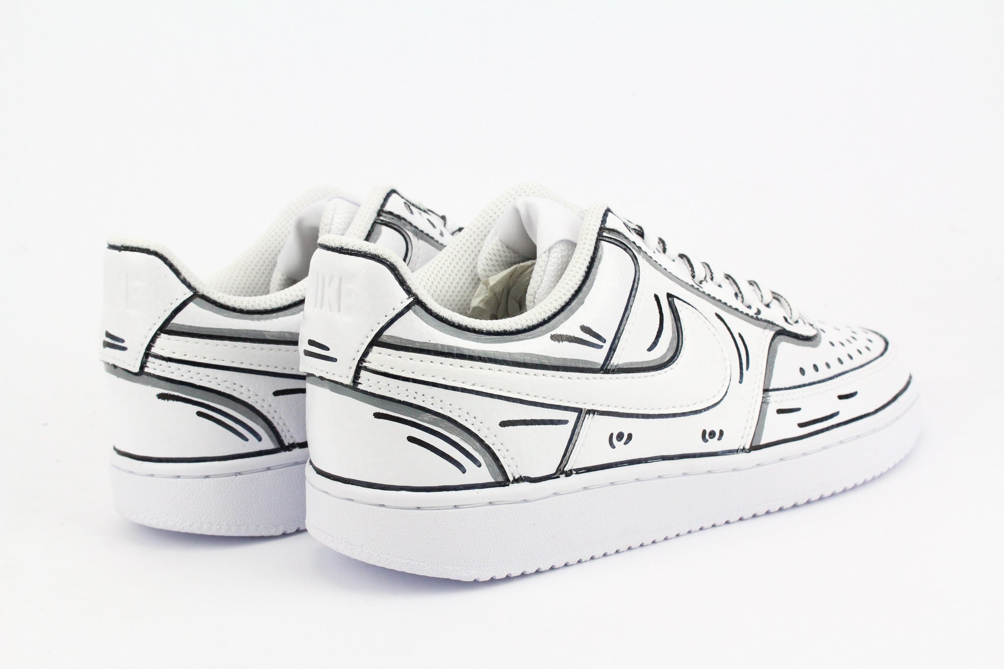 Nike Court Vision Low B/W Cartoon
