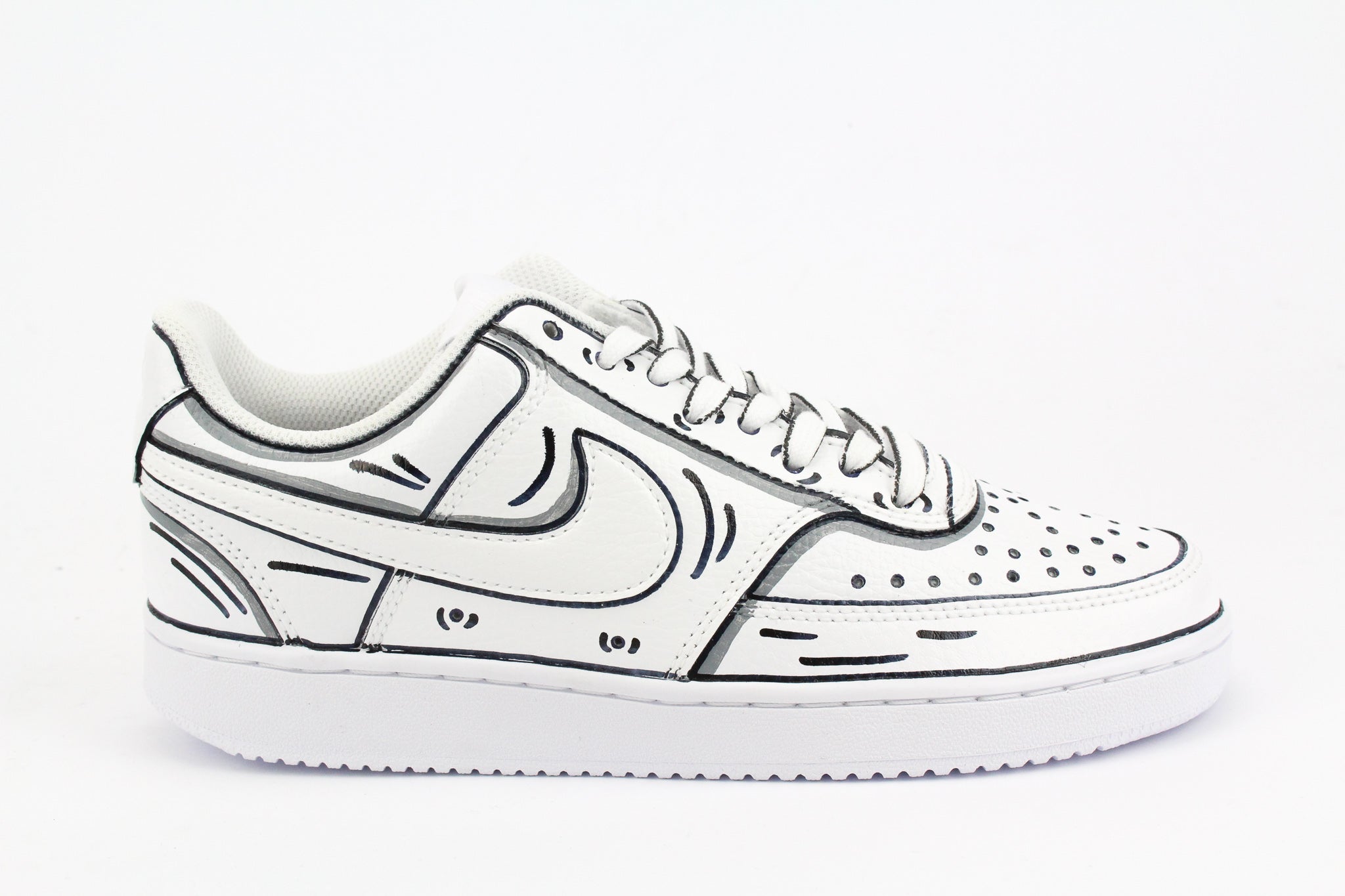Nike Court Vision Low B/W Cartoon
