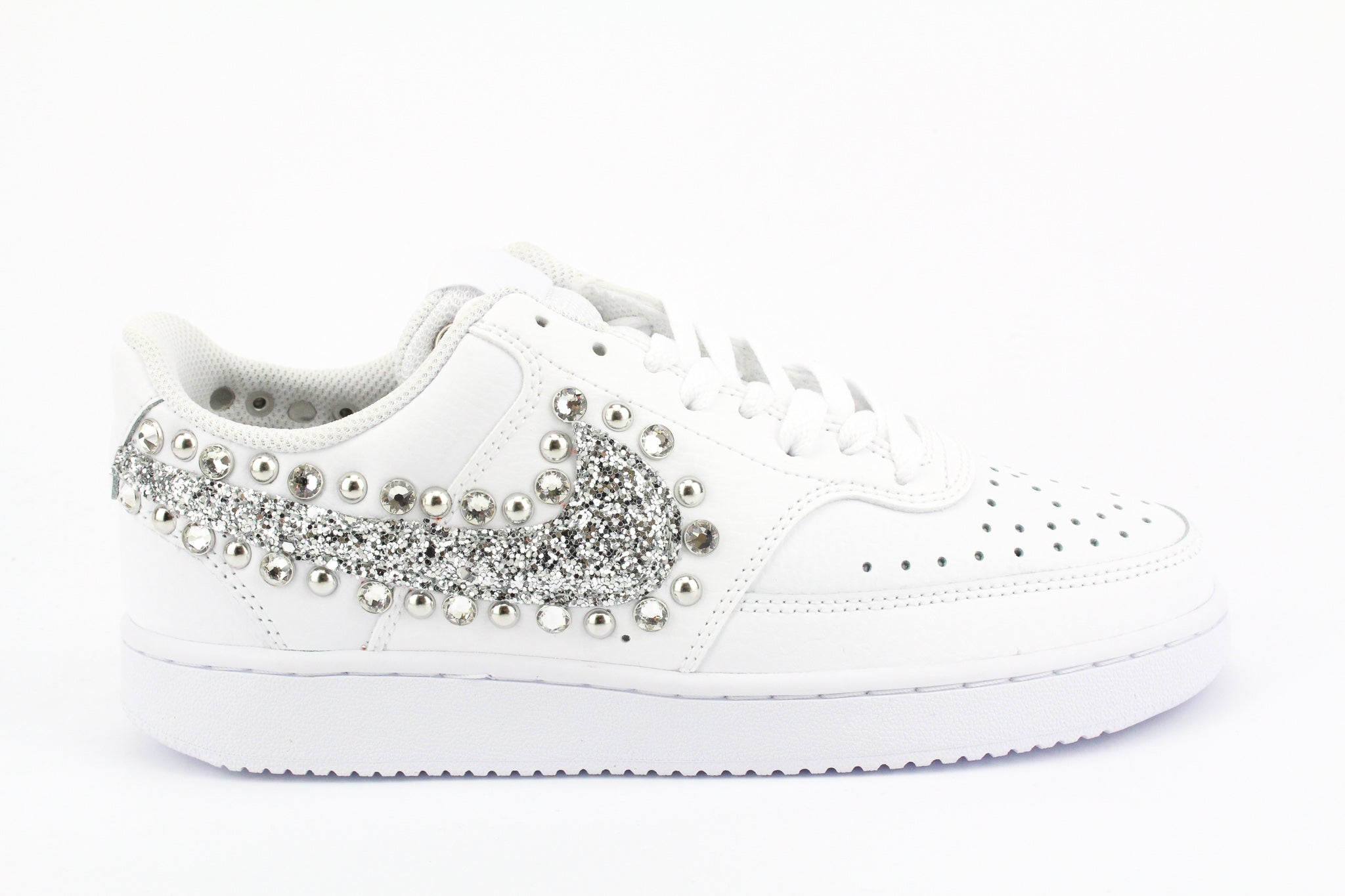 Nike Court Vision Low Silver Glitter & Strass