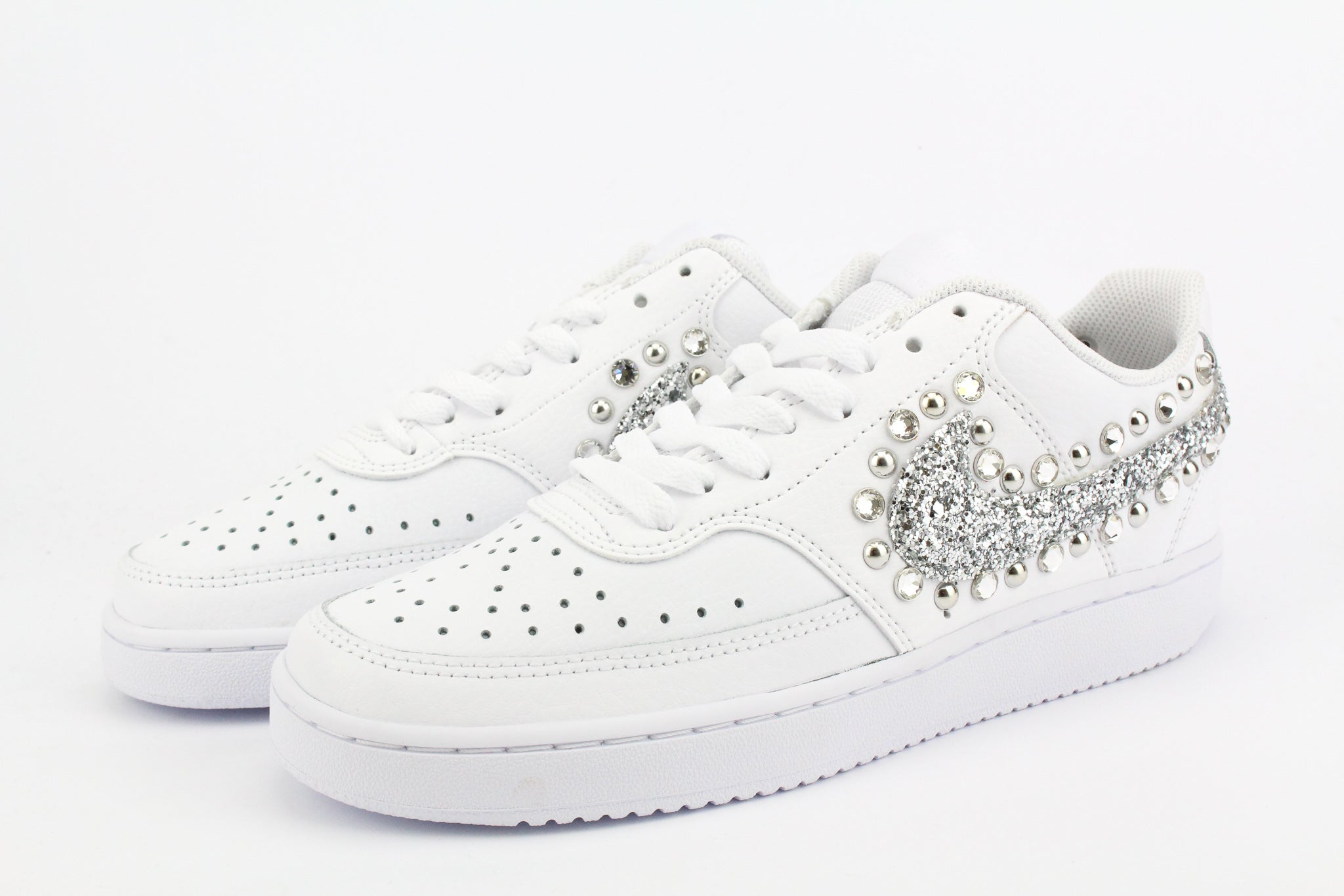 Nike Court Vision Low Silver Glitter & Strass