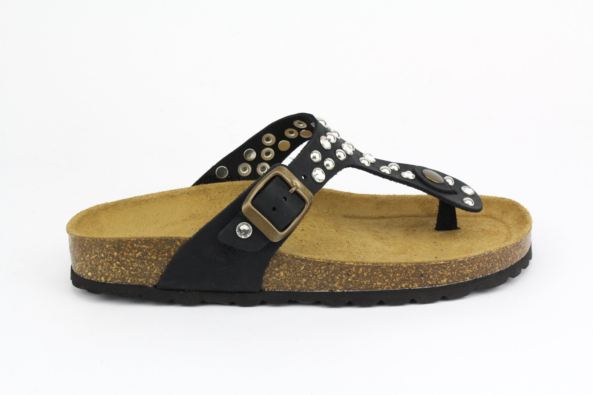 Sandali Infradito Black Strass & Borchie
