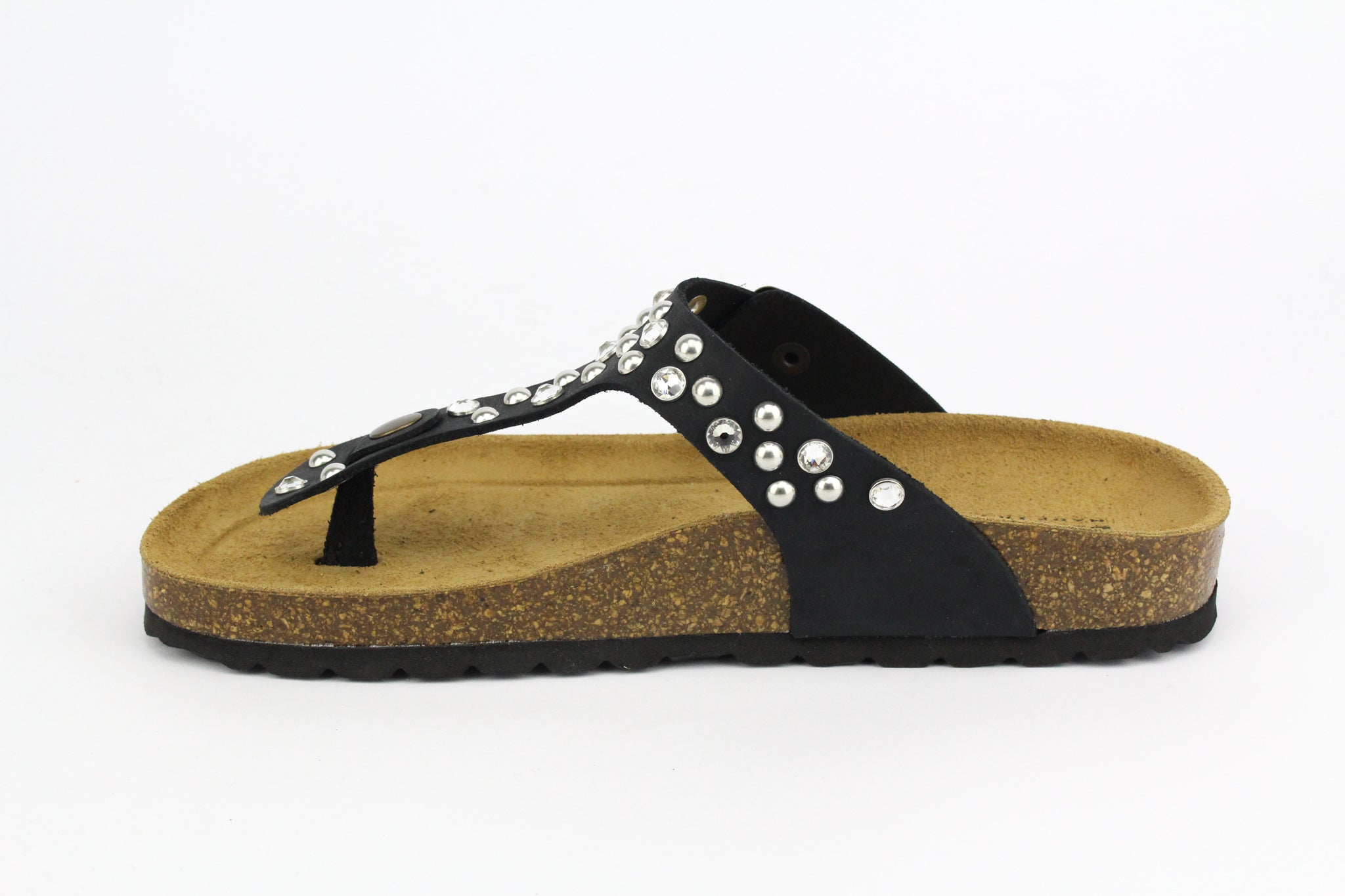 Sandali Infradito Black Strass & Borchie