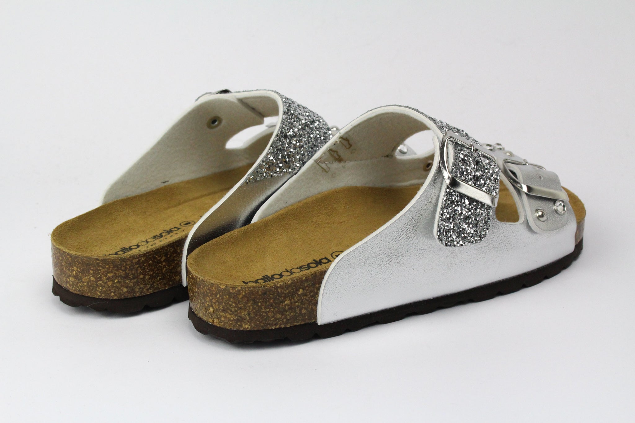 Sandali Silver Strass Borchie & Glitter