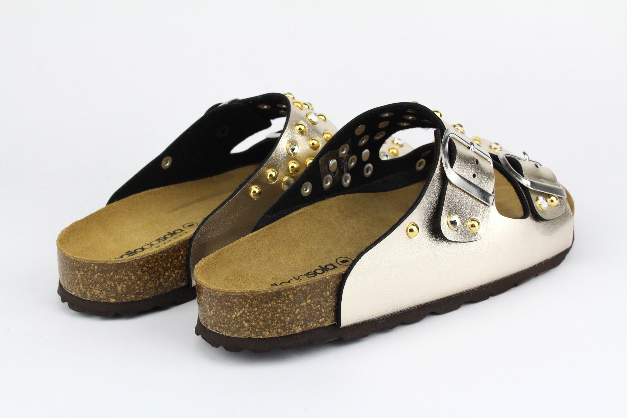 Sandali Gold Strass & Borchie