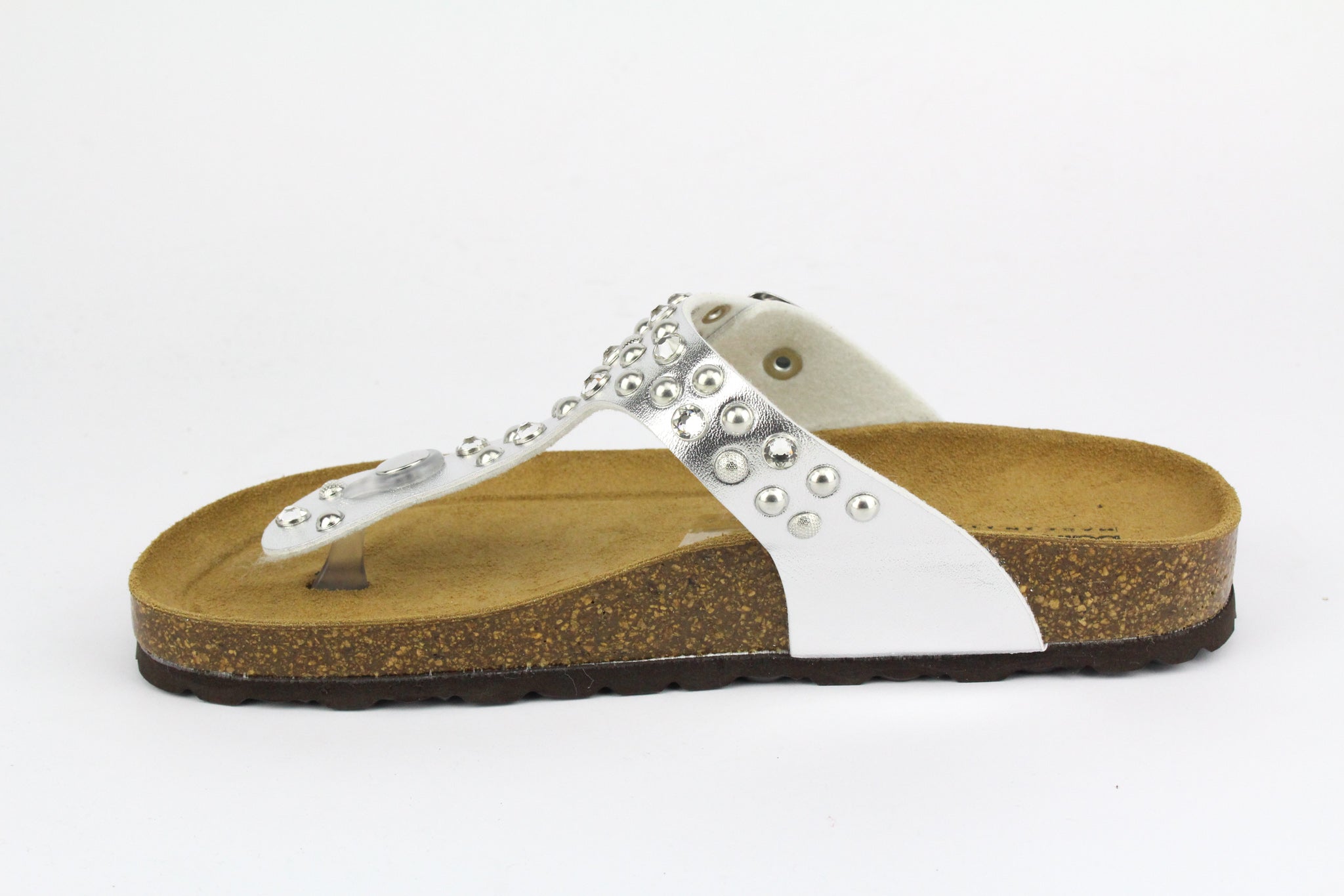 Sandali Silver Infradito Strass & Borchie