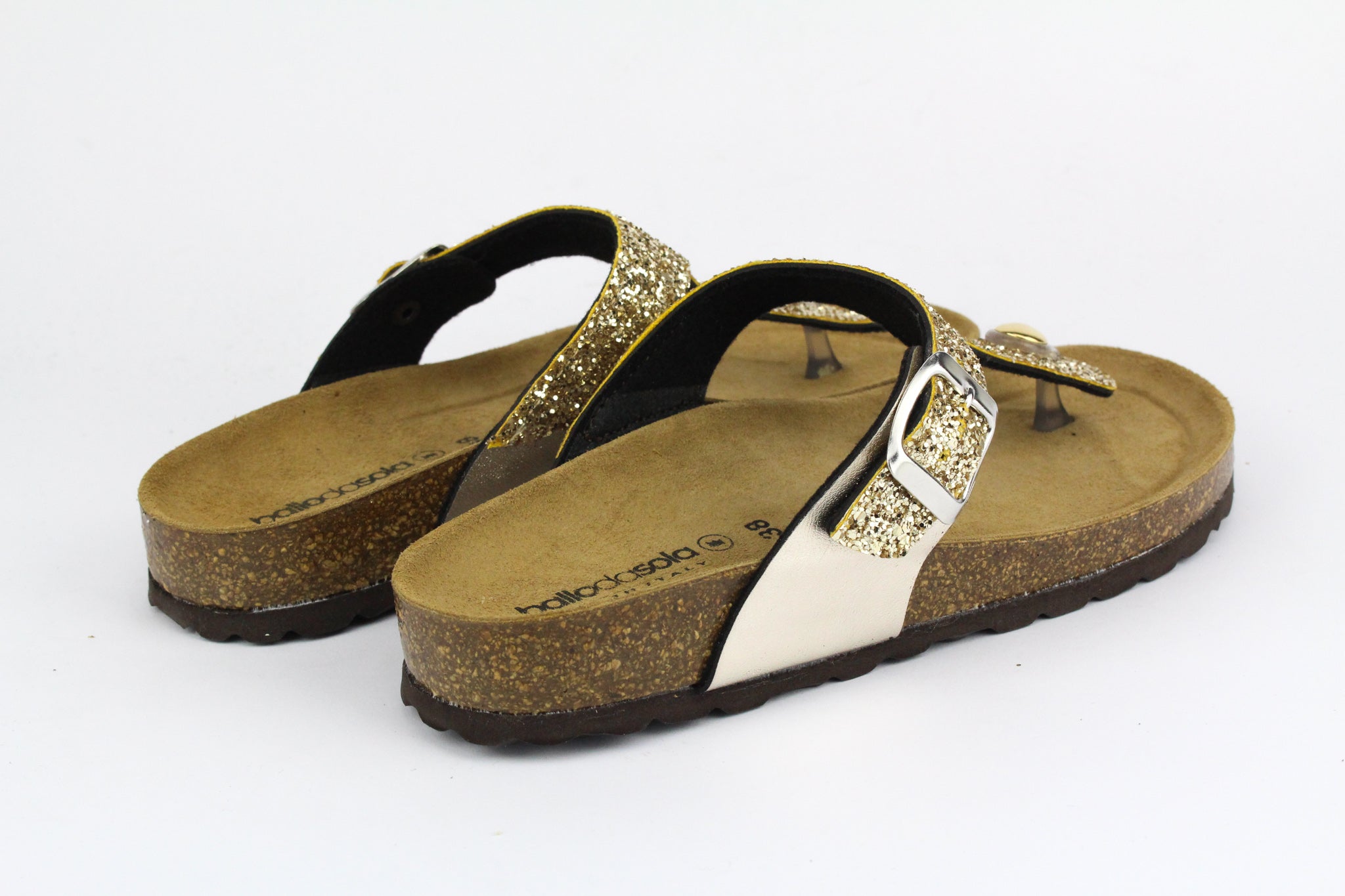 Sandali Gold Infradito Glitter